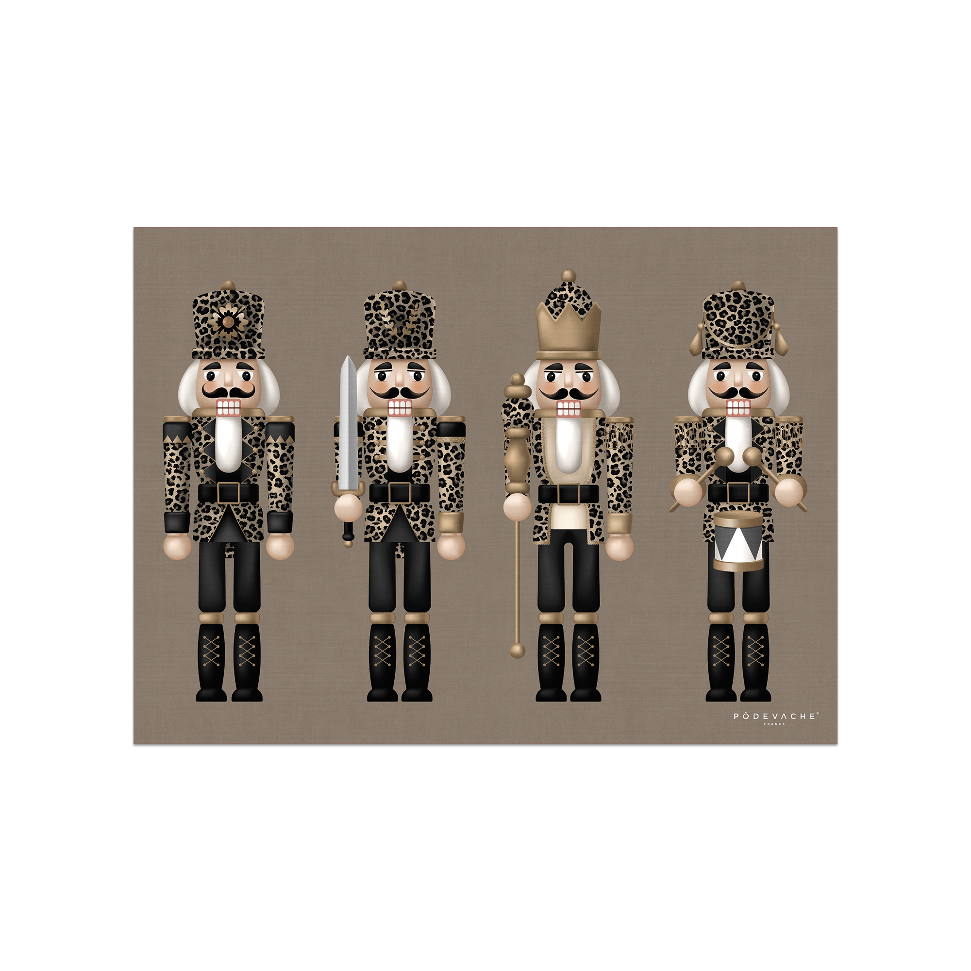 Set De Table Vinyle Noël Kraft Casse-noisette