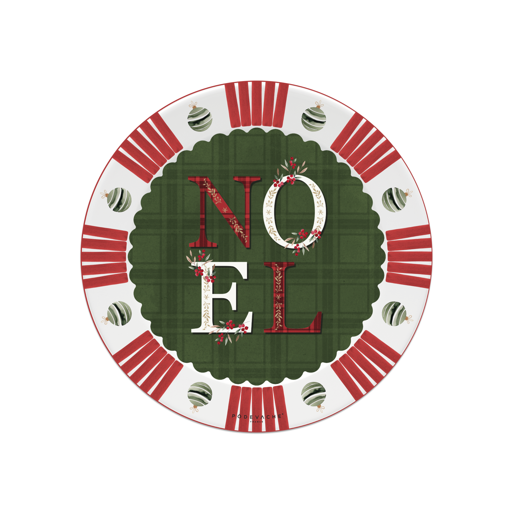 Lot De 6 Dessous De Verre Vinyle Noël