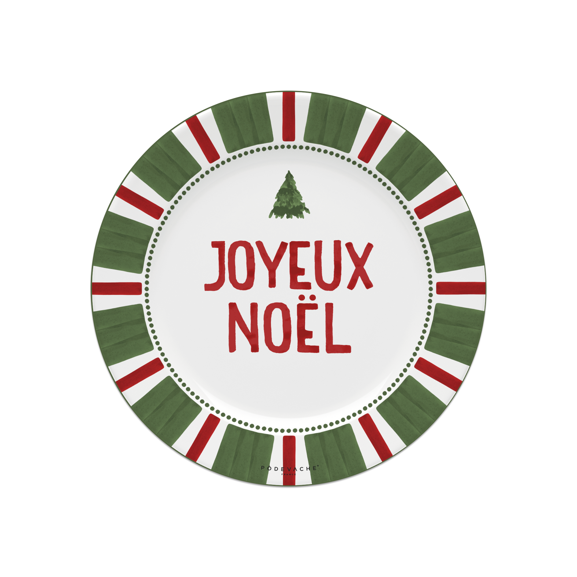 Lot De 6 Dessous De Verre Vinyle Joyeux Noël