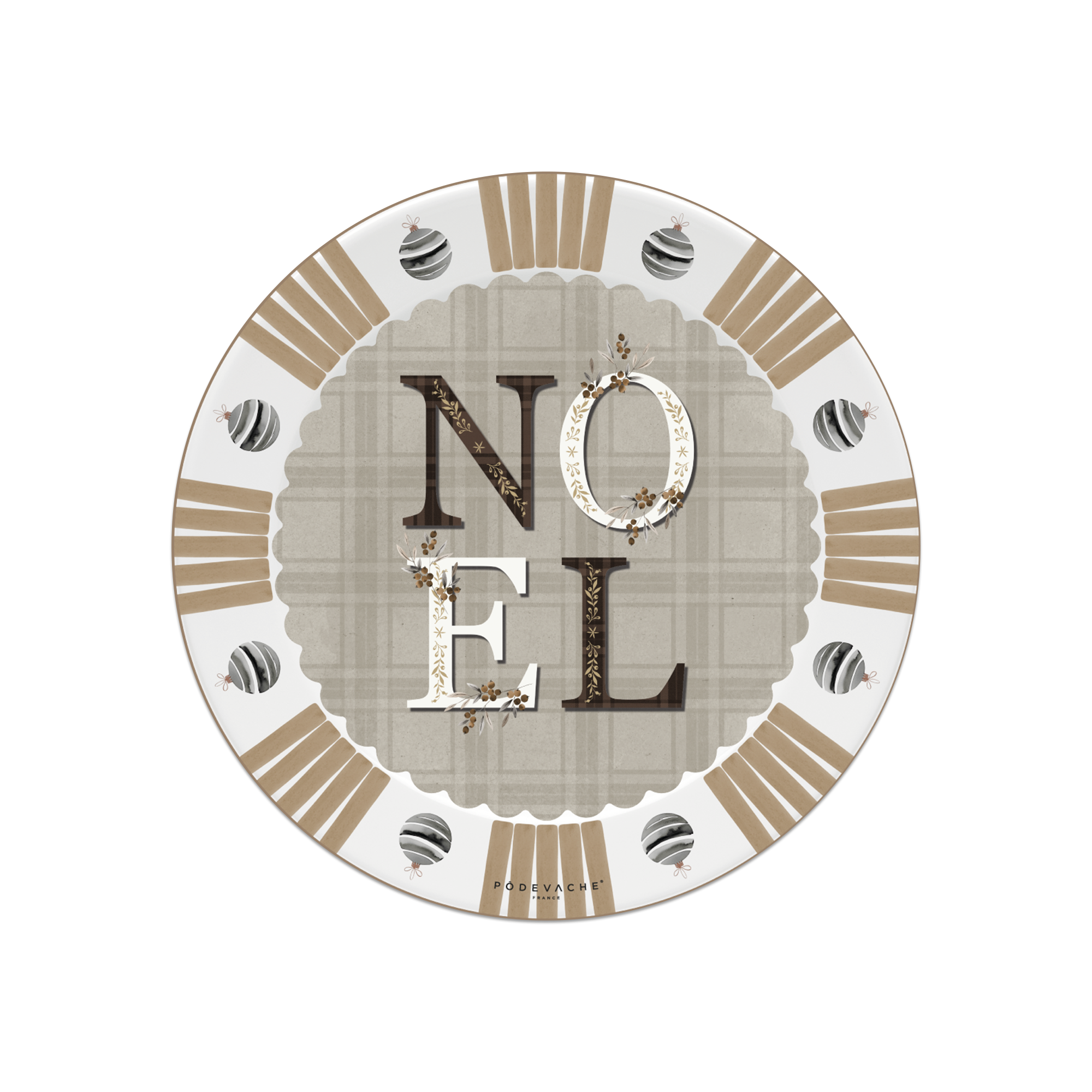 Lot De 6 Dessous De Verre Vinyle Noël