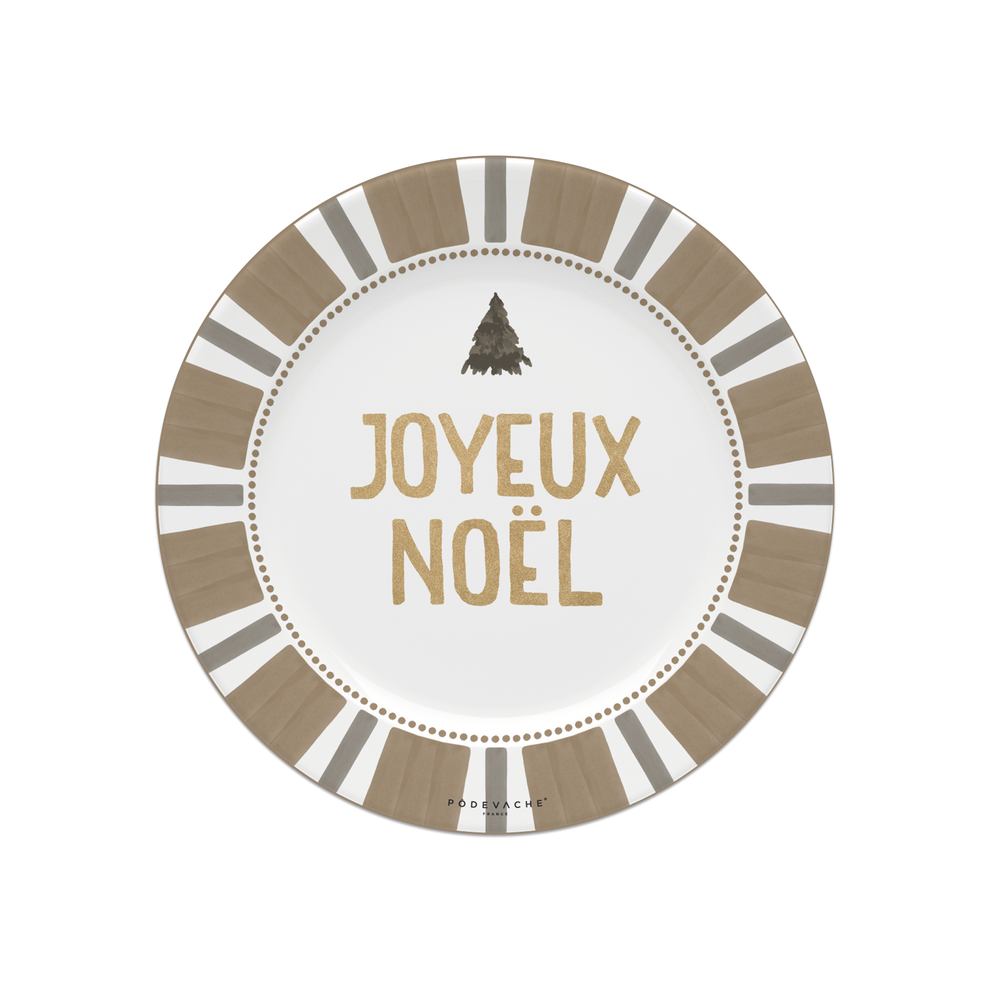 Lot De 6 Dessous De Verre Vinyle Joyeux Noël