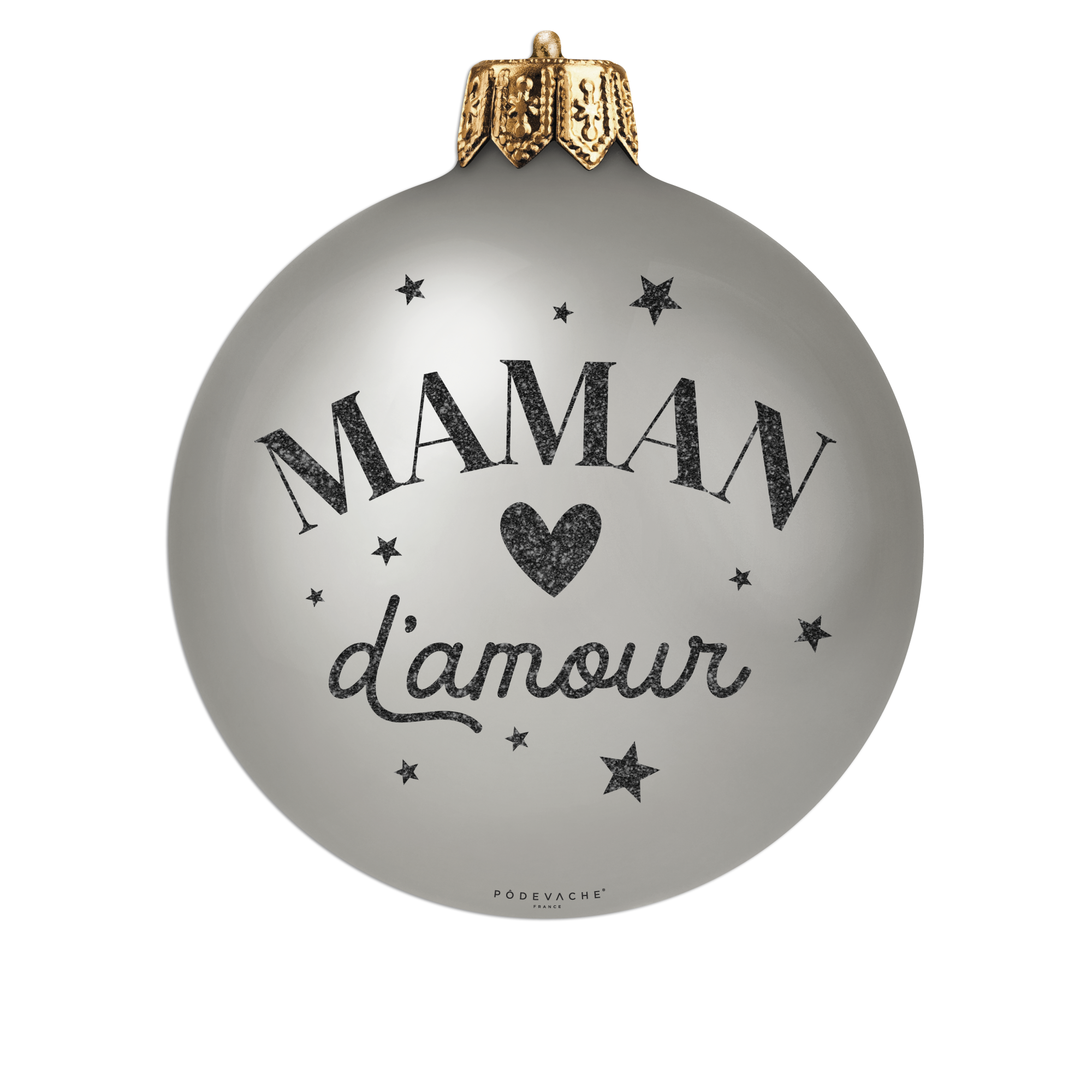 Lot De 6 Dessous De Verre Vinyle Noël Boule Maman Amour