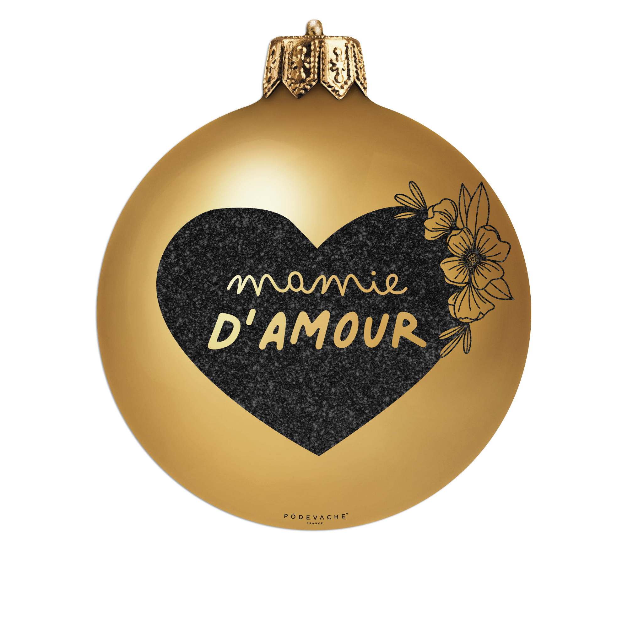 Lot De 6 Dessous De Verre Vinyle Noël Boule Mamie Amour