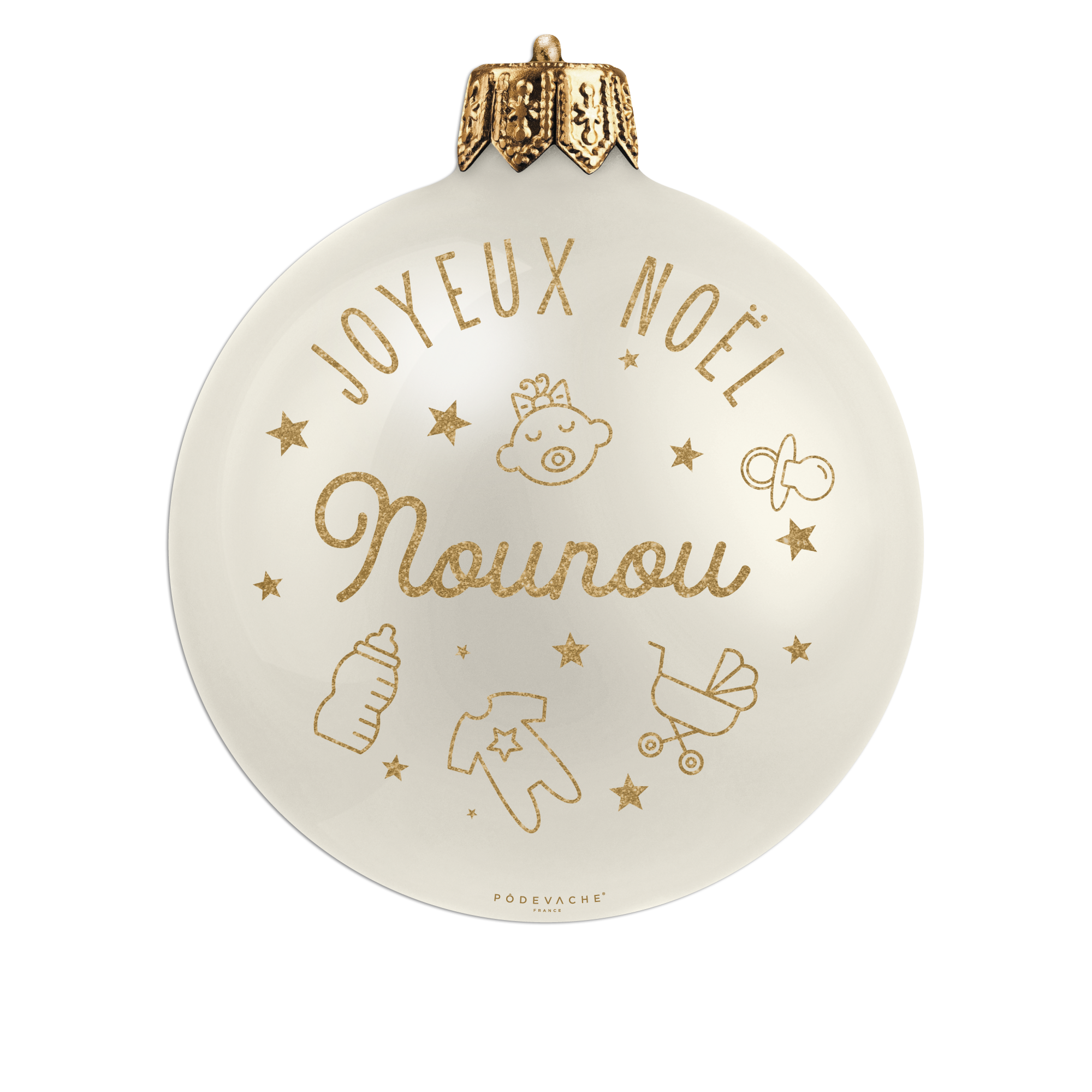 Lot De 6 Dessous De Verre Vinyle Noël Boule Nounou