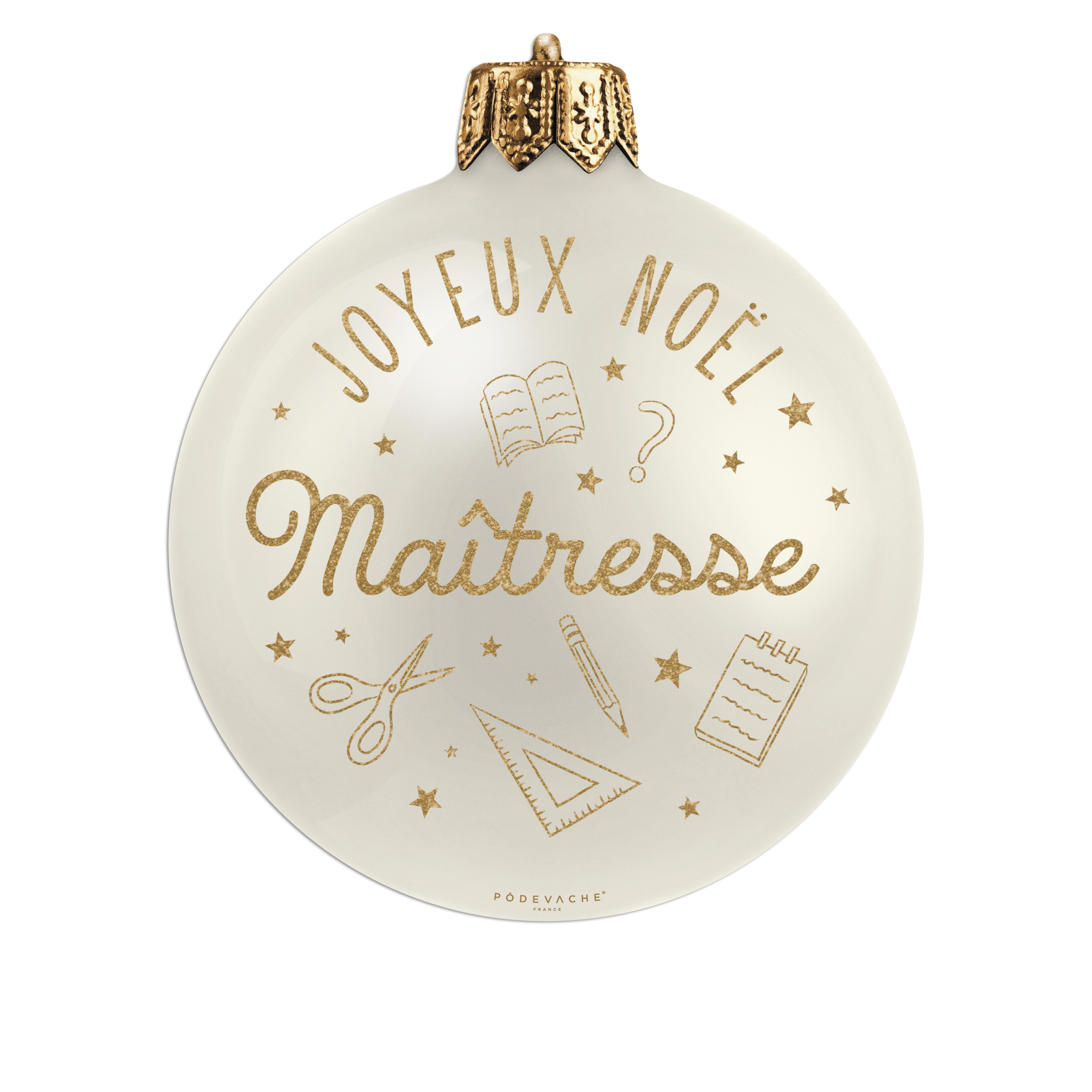 Lot De 6 Dessous De Verre Vinyle Noël Boule Maitresse