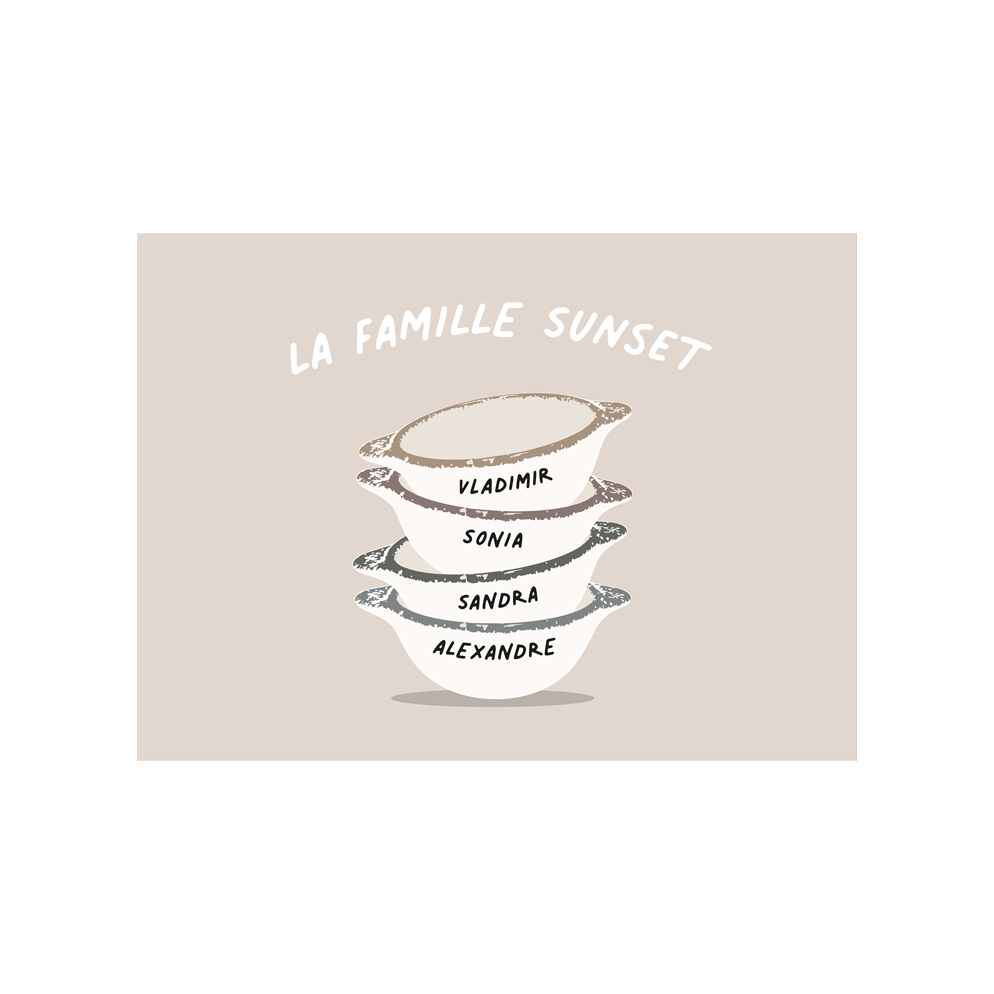 Set de table vinyle personnalisé Famille