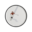Dessous de verre en vinyle rond — modèle Ski Skieur