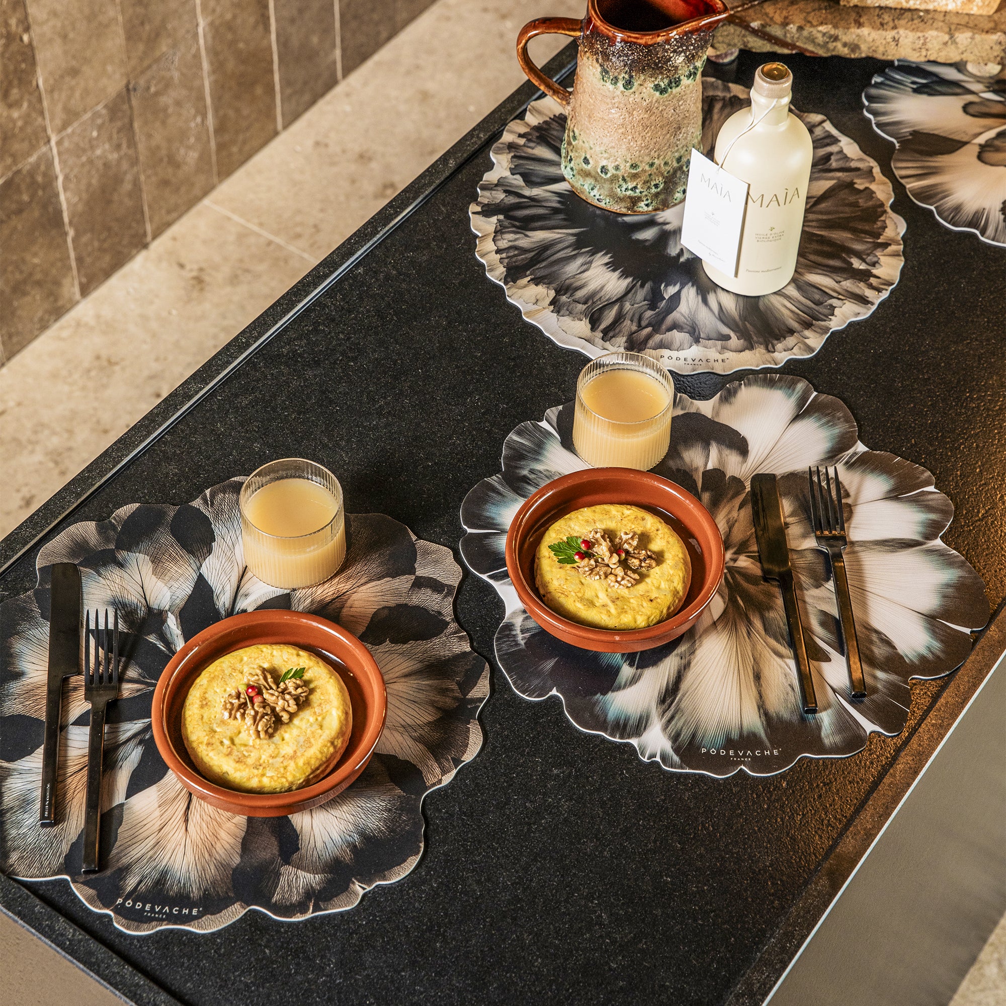 Set De Table Vinyle Floral Corollo