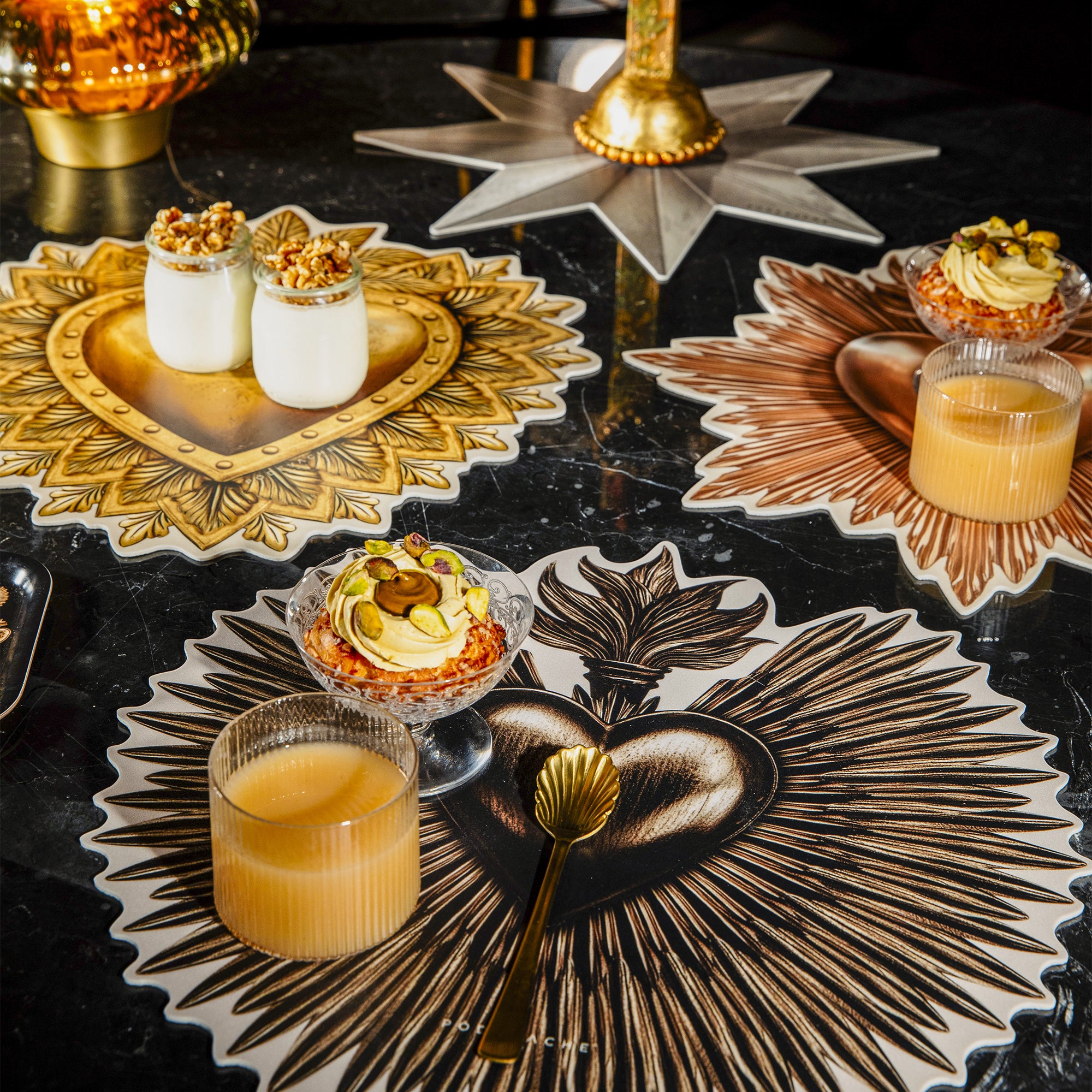 Gold Ex Voto vinyl placemat