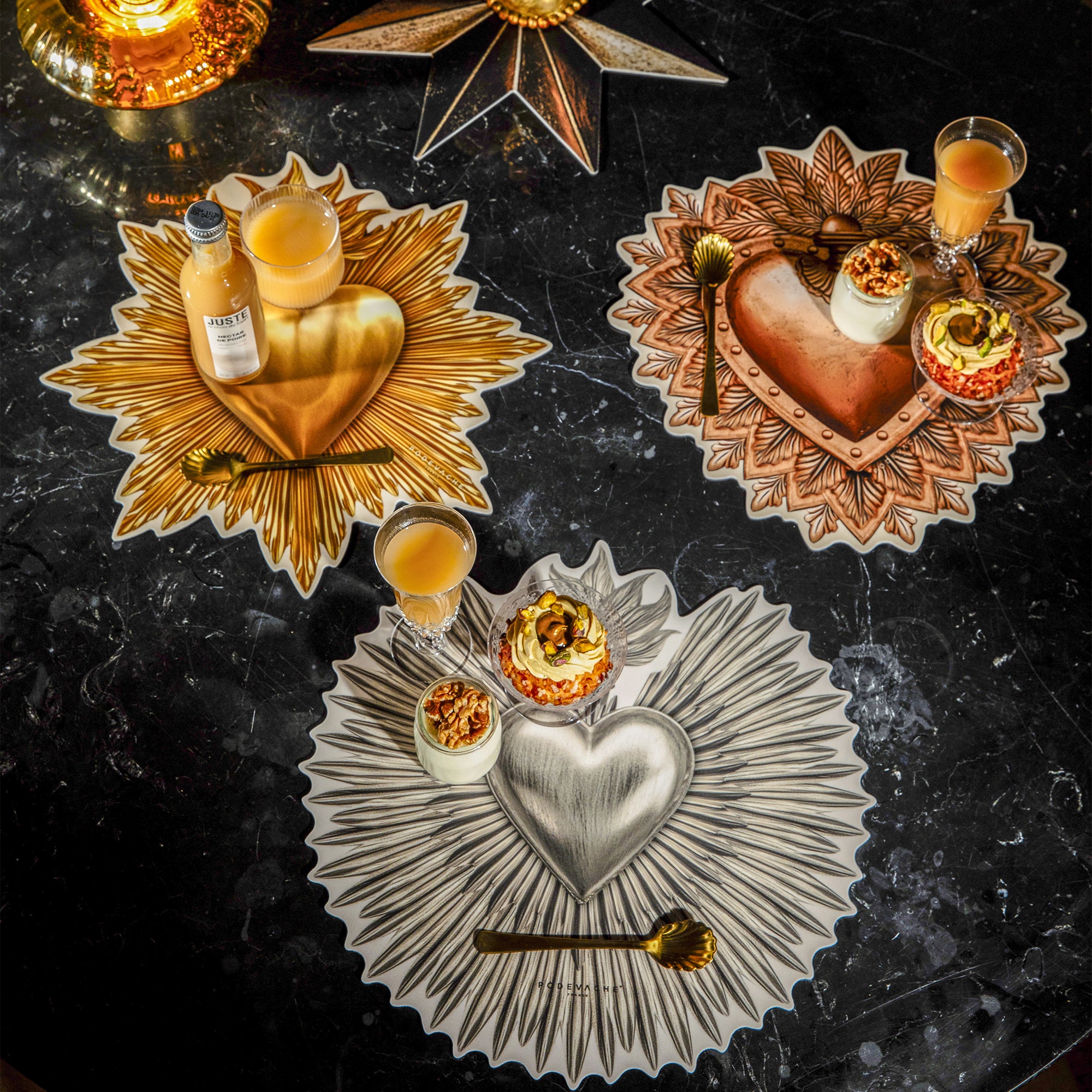 Gold Ex Voto vinyl placemat