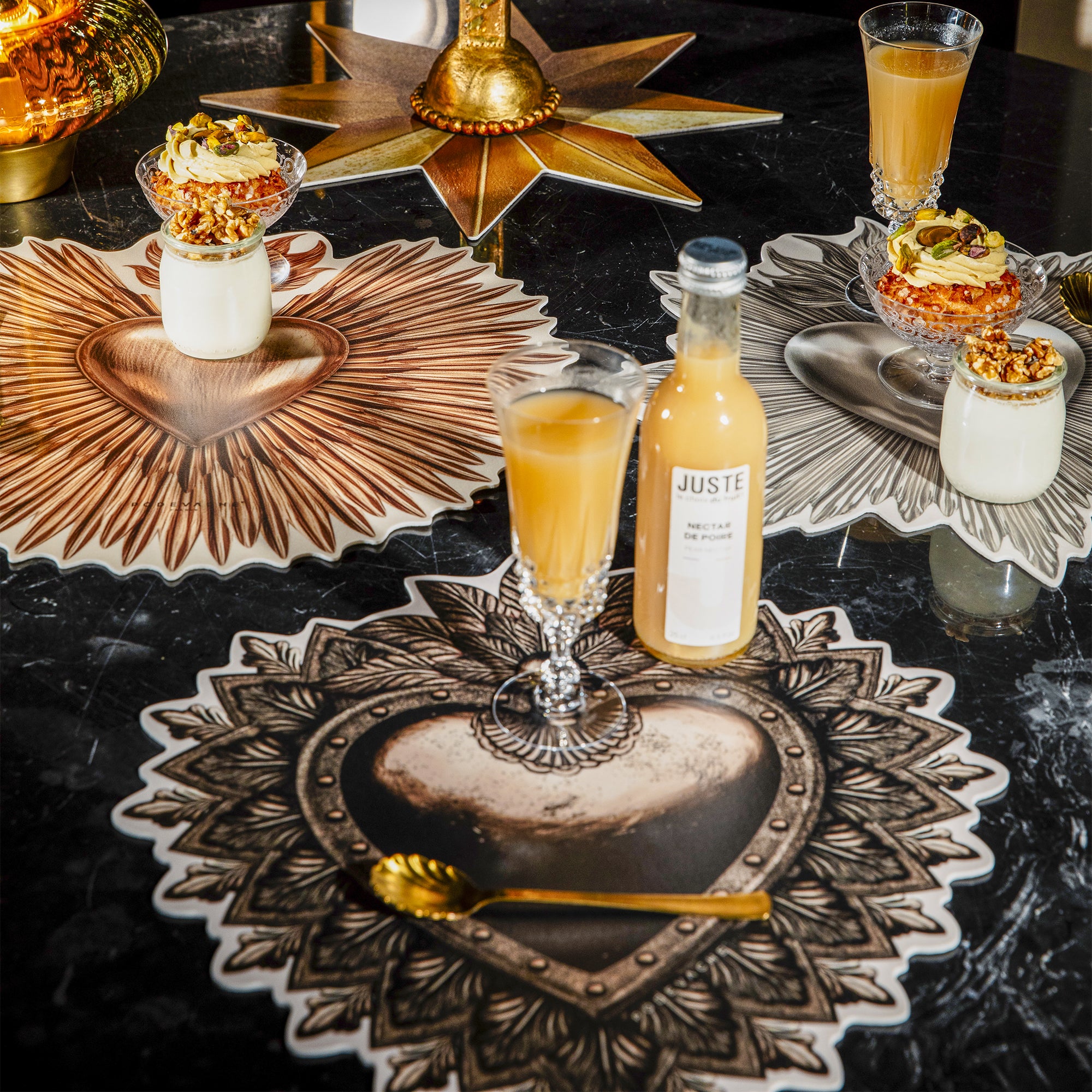 Gold Ex Voto vinyl placemat