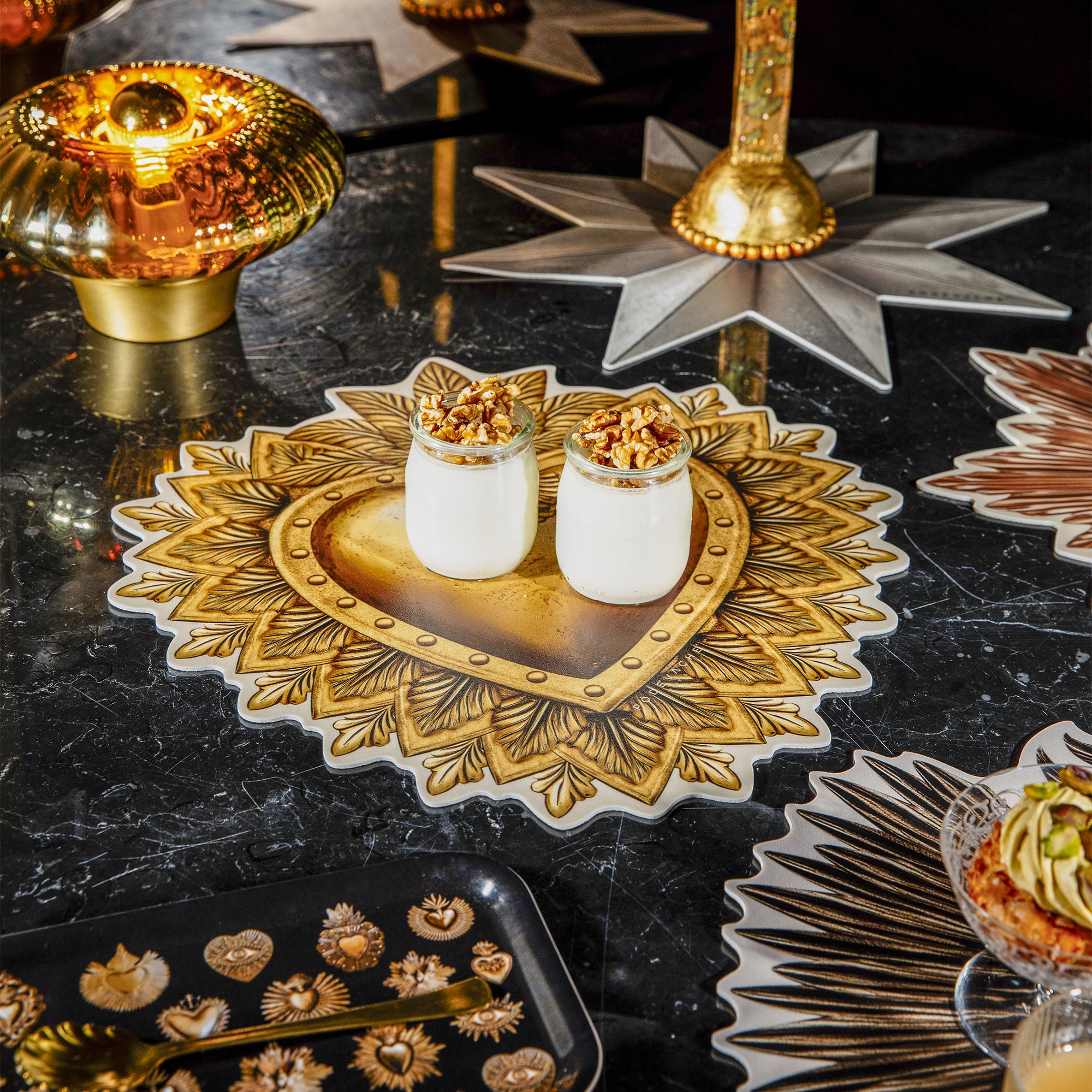 Gold Ex Voto vinyl placemat