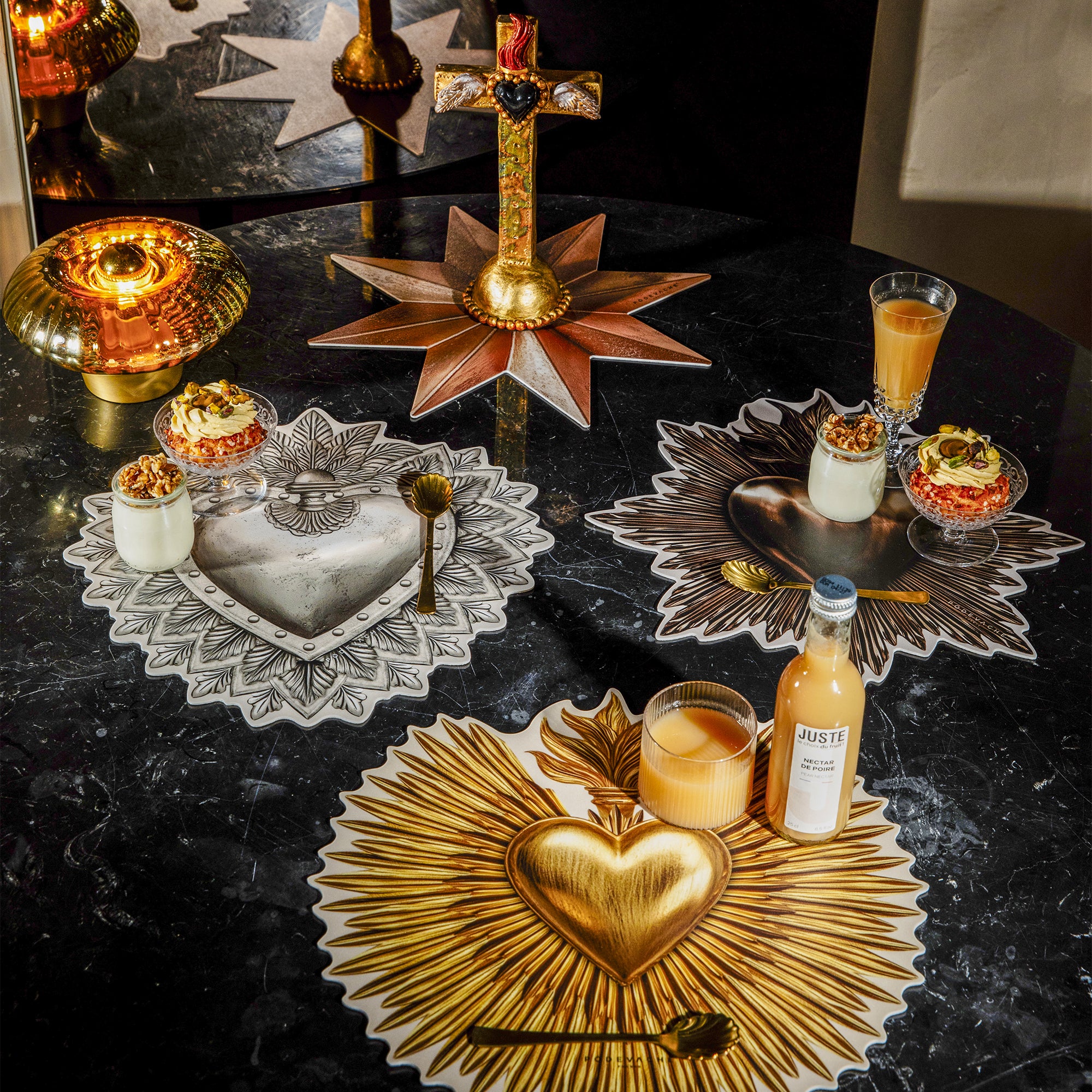 Gold Ex Voto vinyl placemat