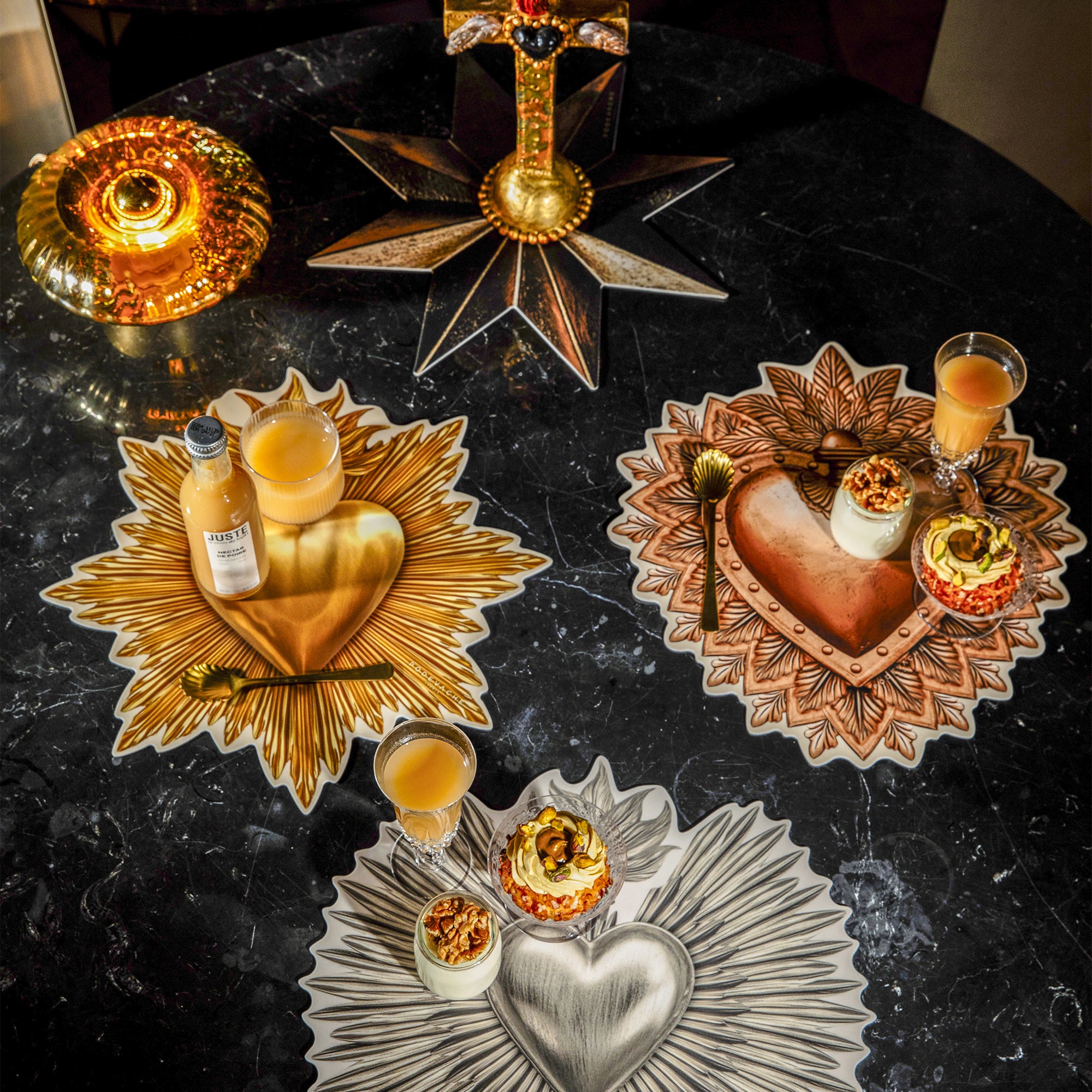 Gold Ex Voto vinyl placemat