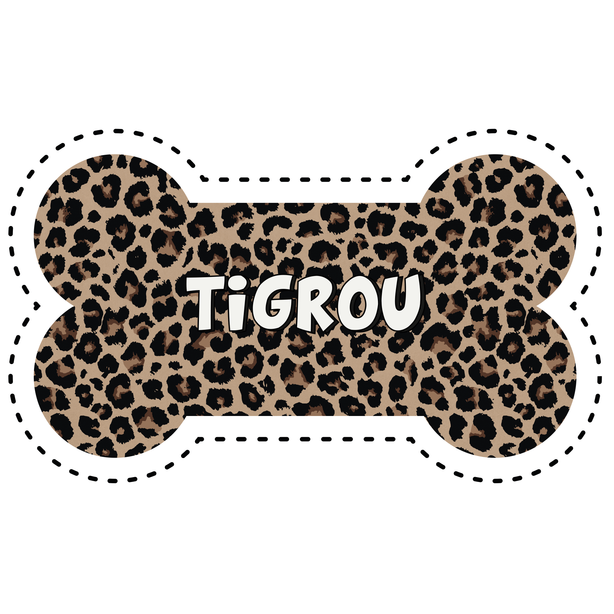 Tapis gamelle vinyle personnalisable Chien L