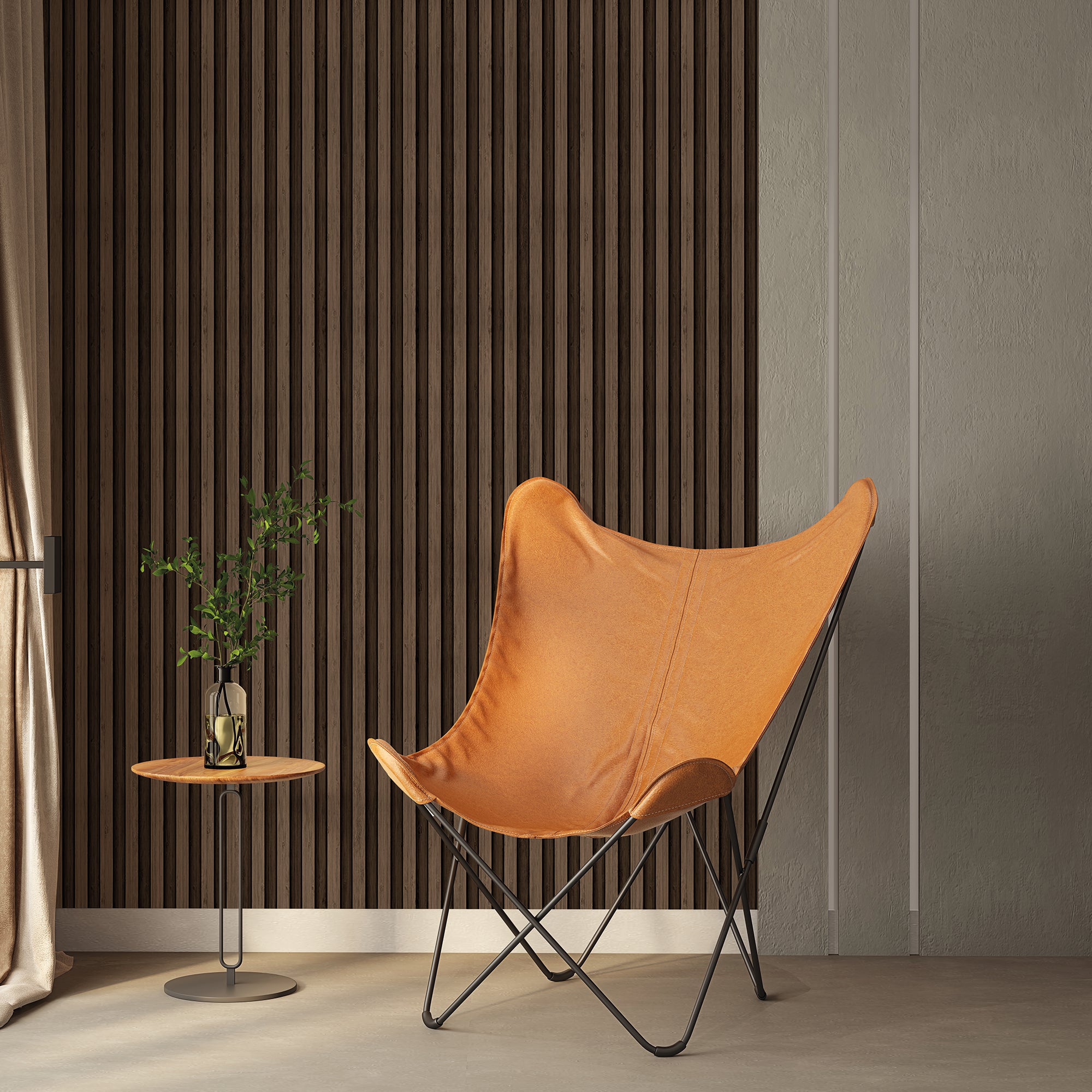 Papier peint Wood Stripes Brown