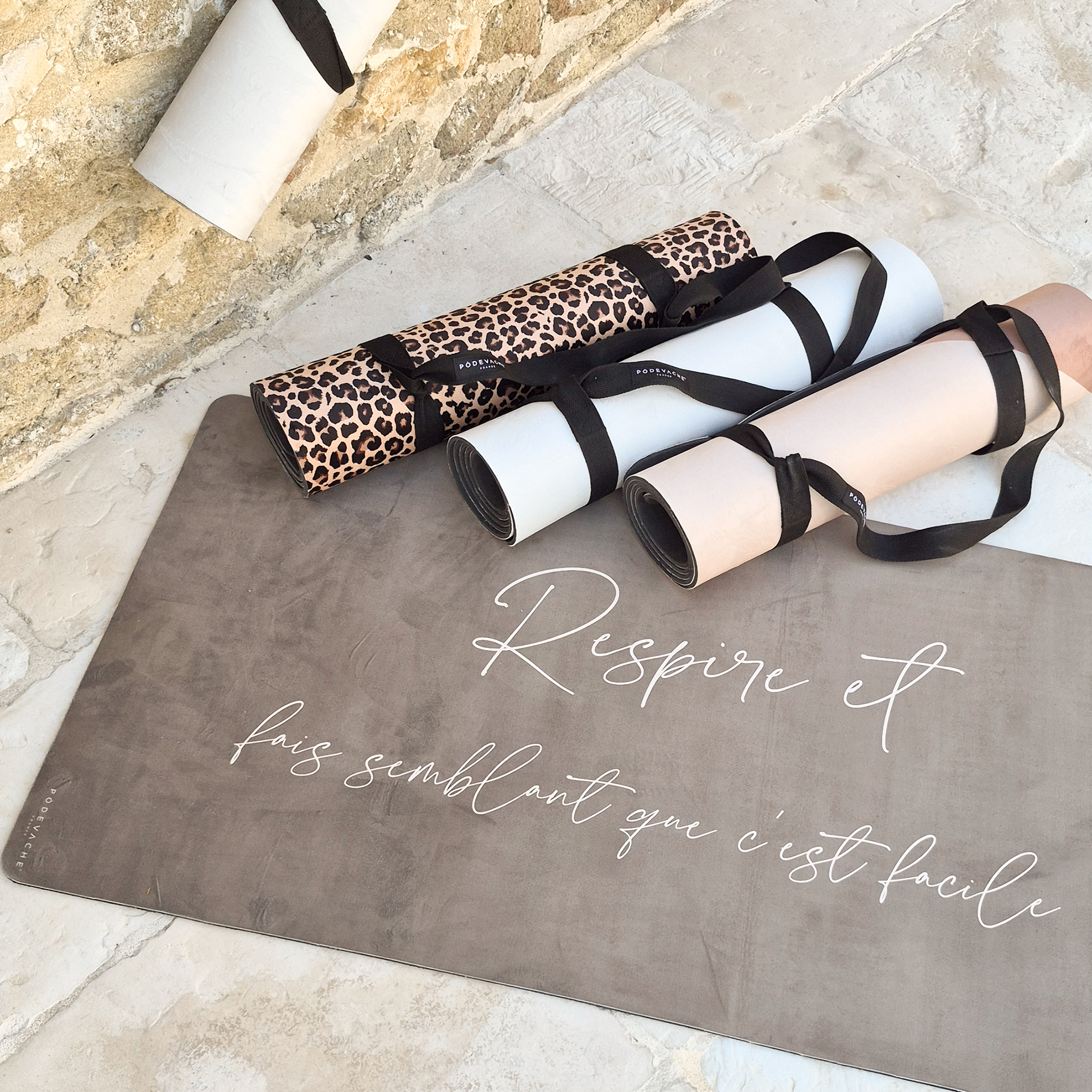 Tapis de fitness personnalisé Sansthiti Kaki