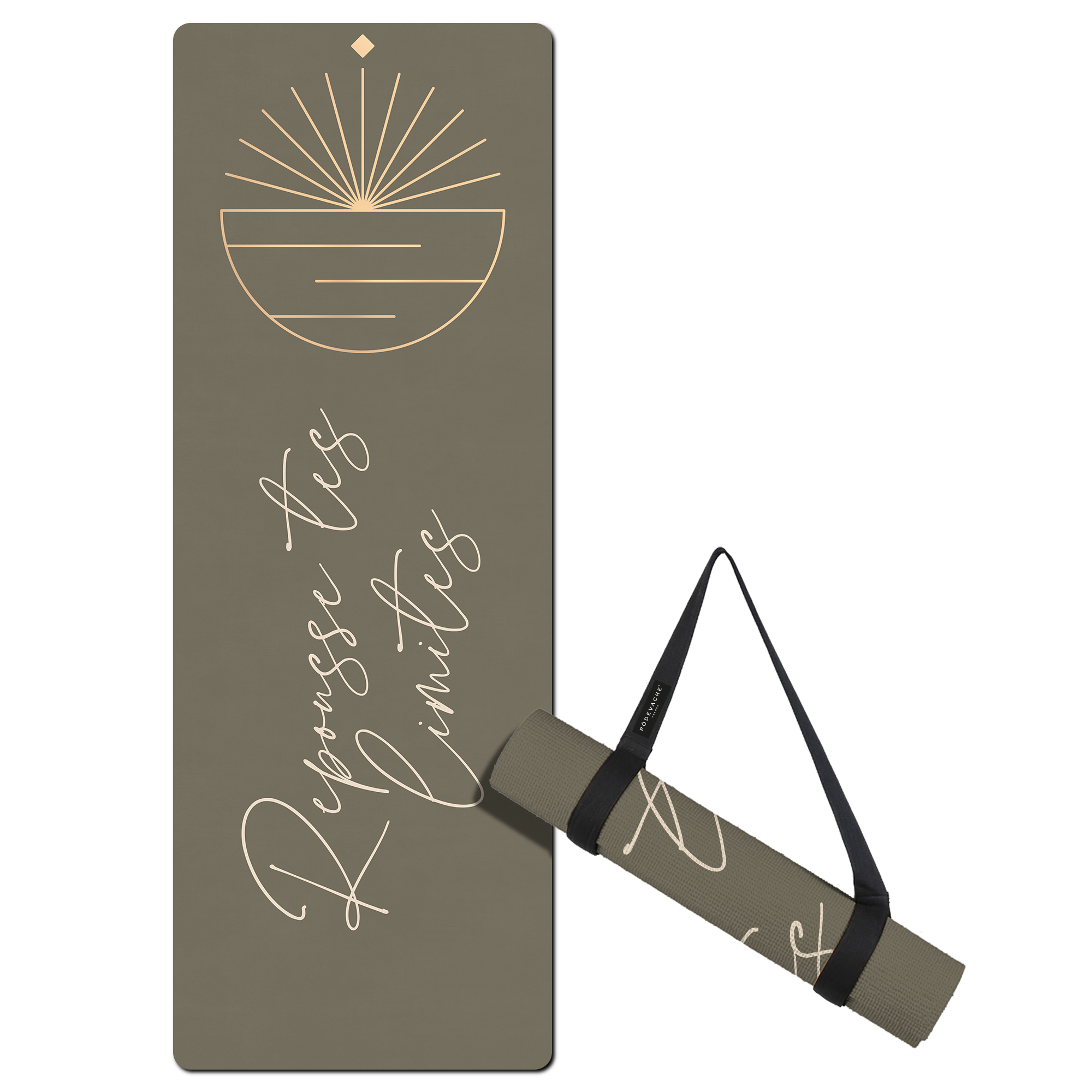 Tapis de fitness personnalisé Sansthiti Kaki