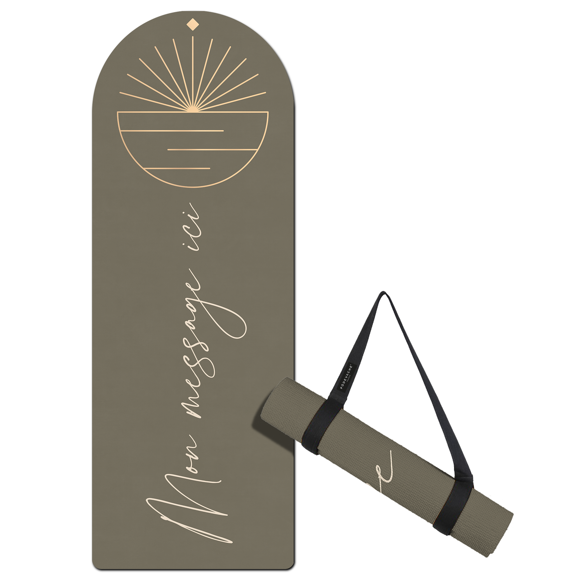 Tapis de fitness personnalisé Sansthiti Kaki