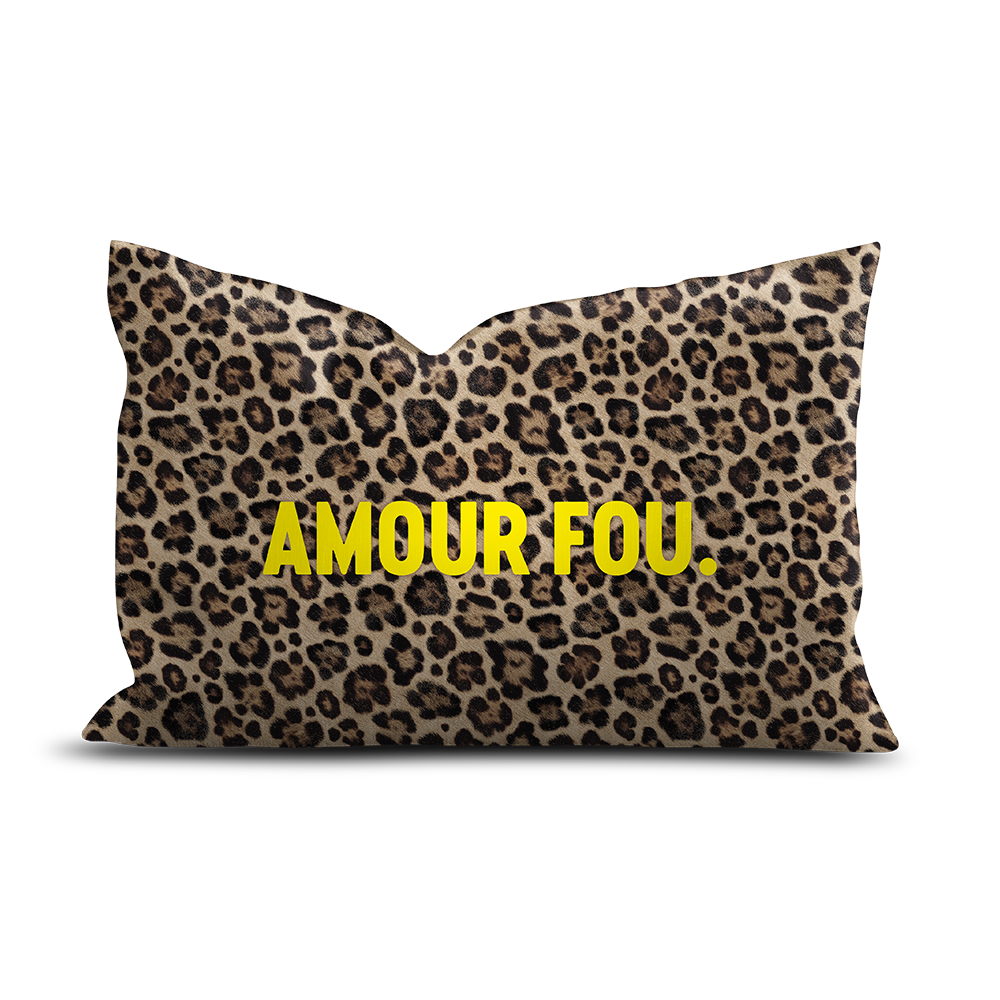 Coussin Velours Léopard Amour Fou