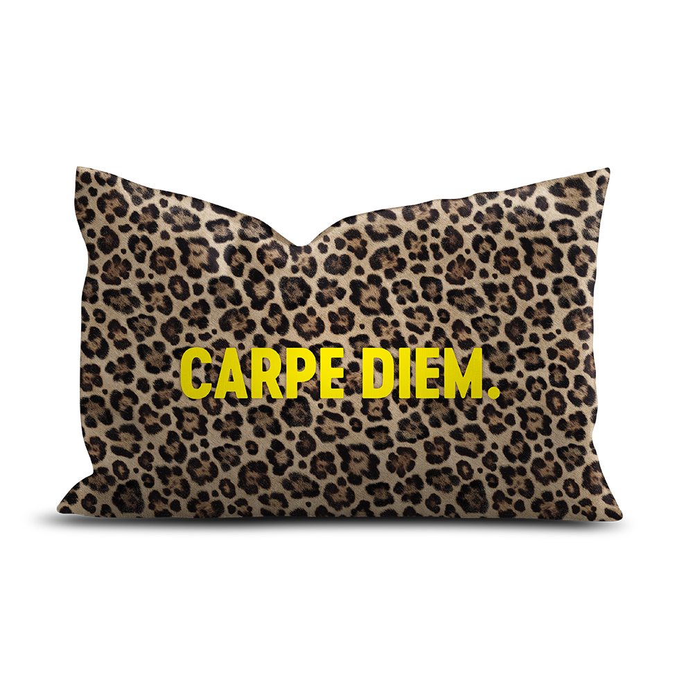 Coussin Velours Léopard Carpe Diem