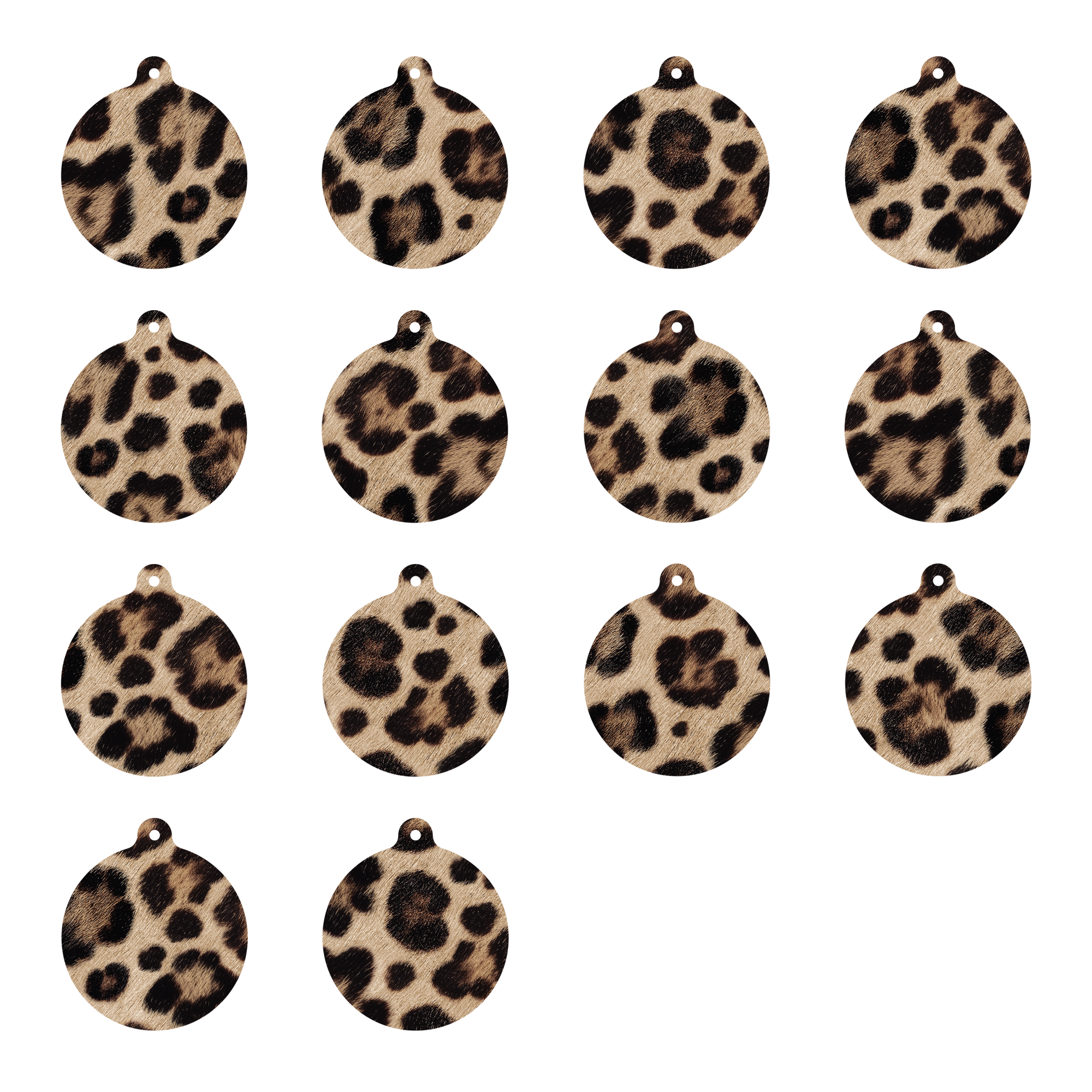 Lot de 14 boules de Noël New Léopard