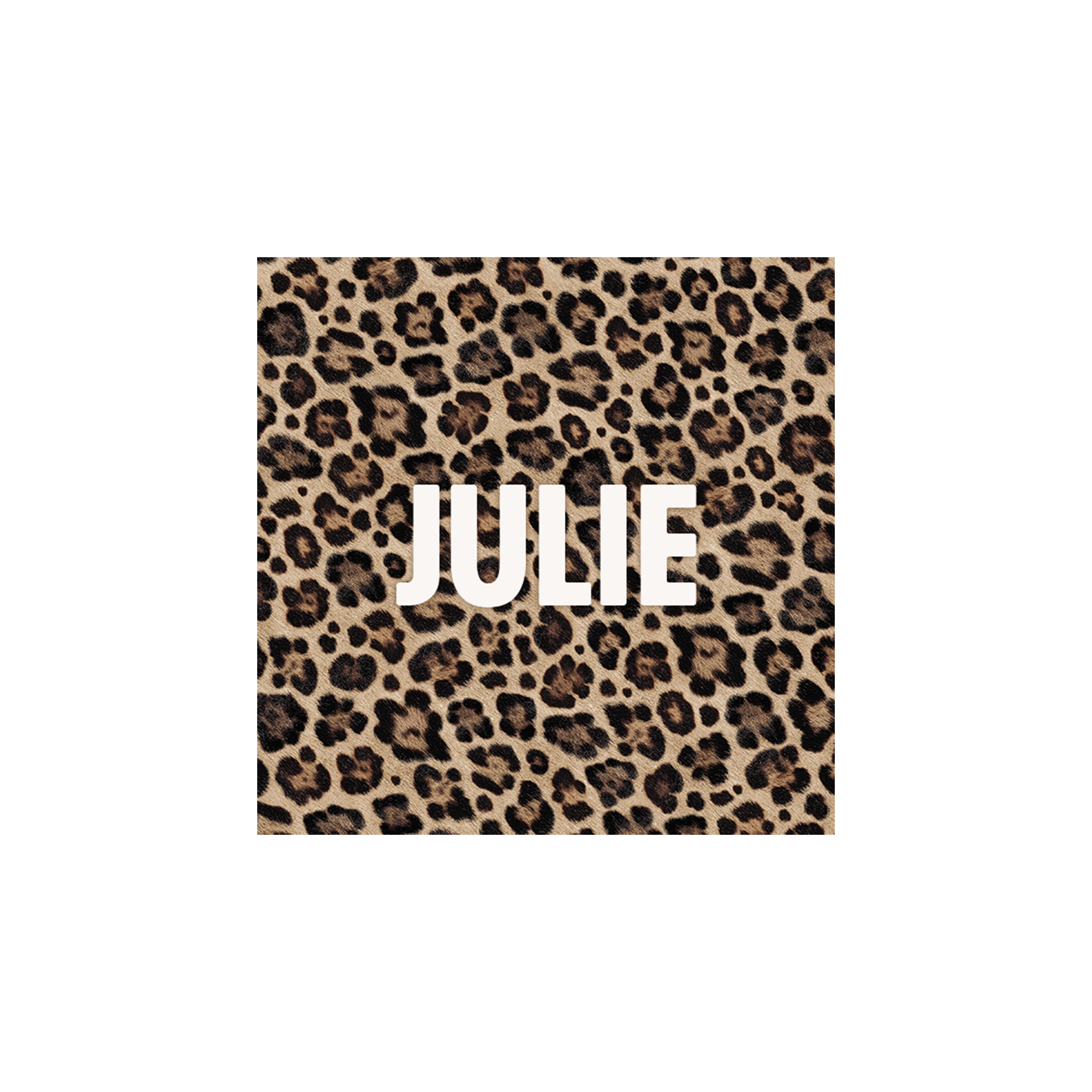 Lot De 6 Dessous De Verre Vinyle Personnalisés Léopard New Leo