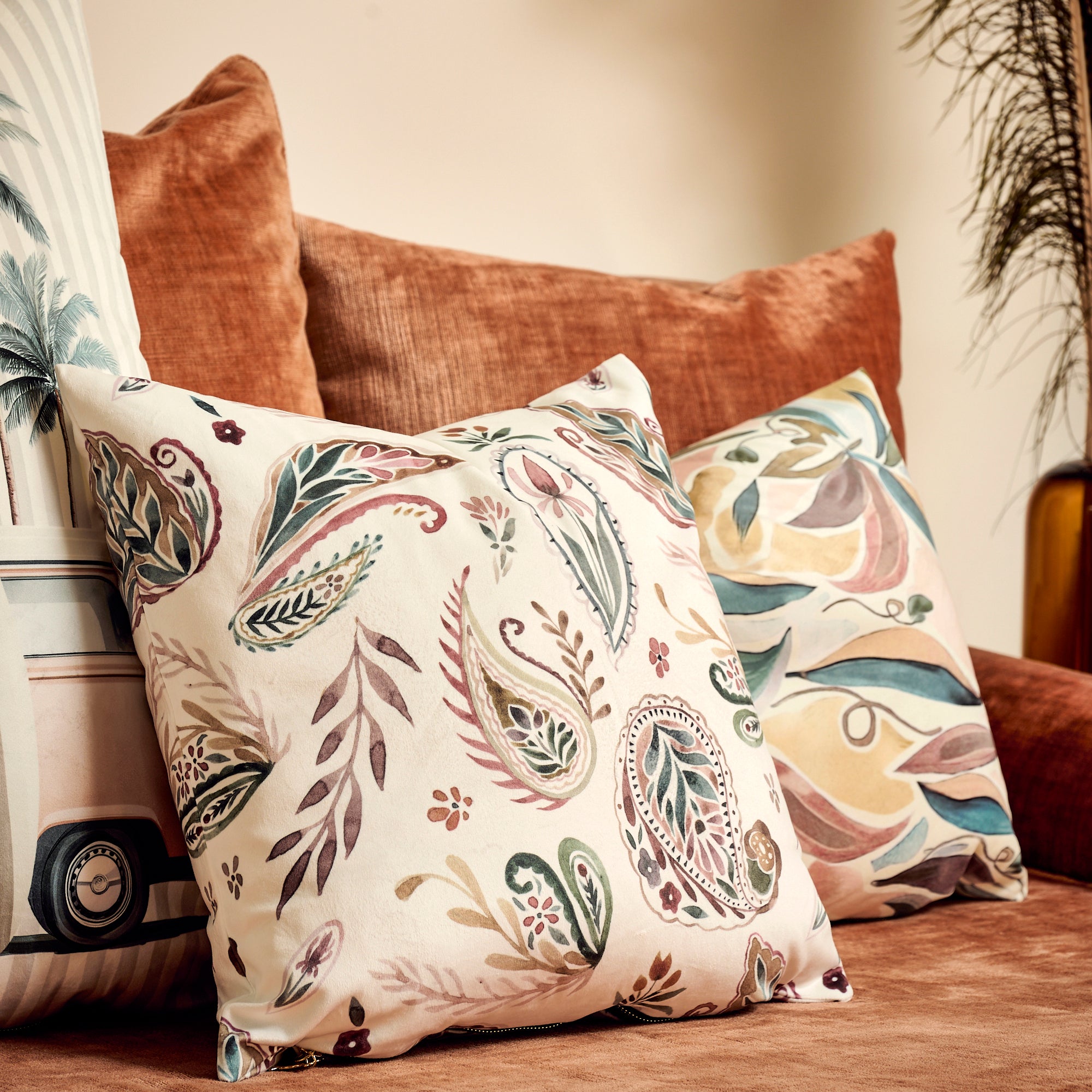 Coussin velours St Remy