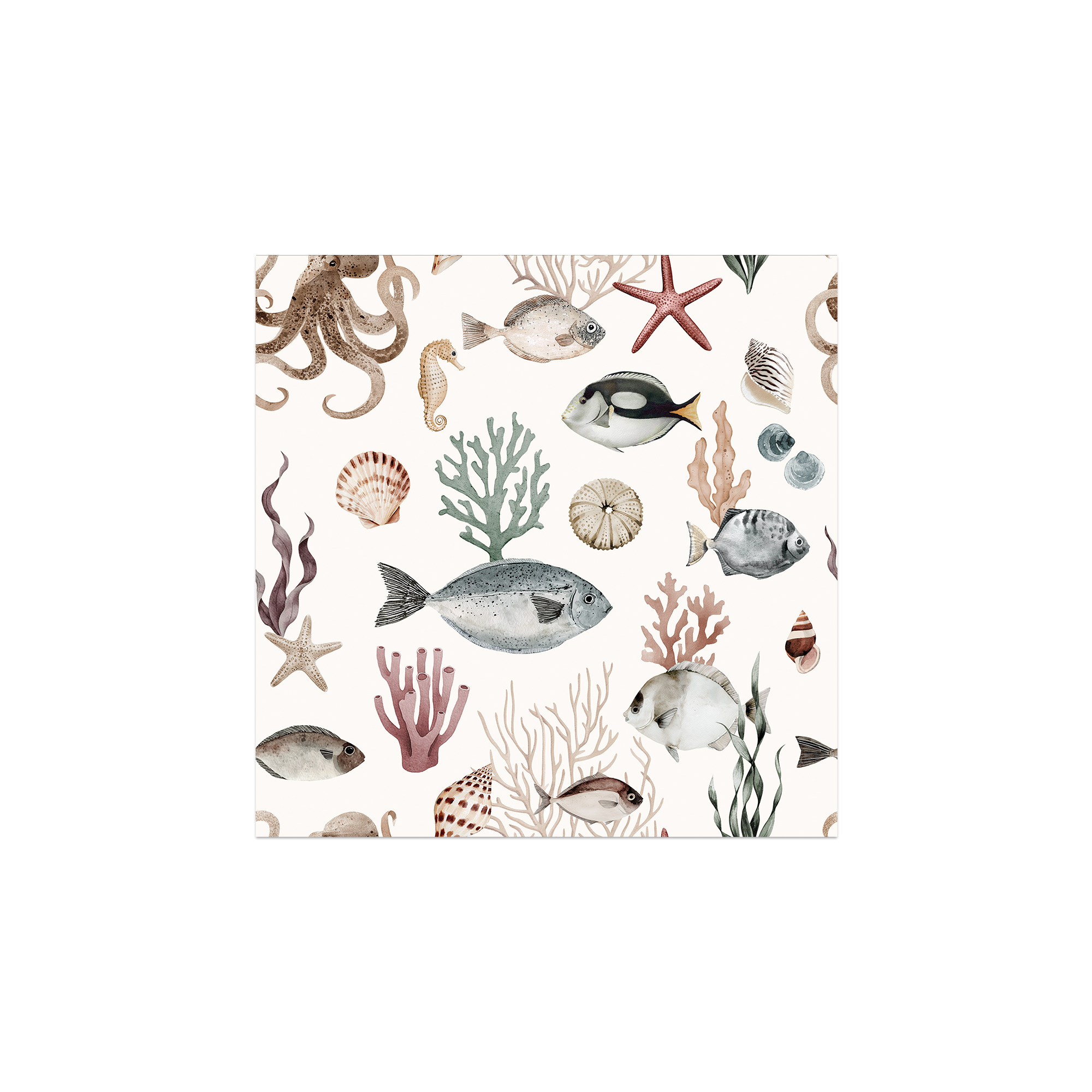 Lot de 6 dessous de verre vinyle Maussane