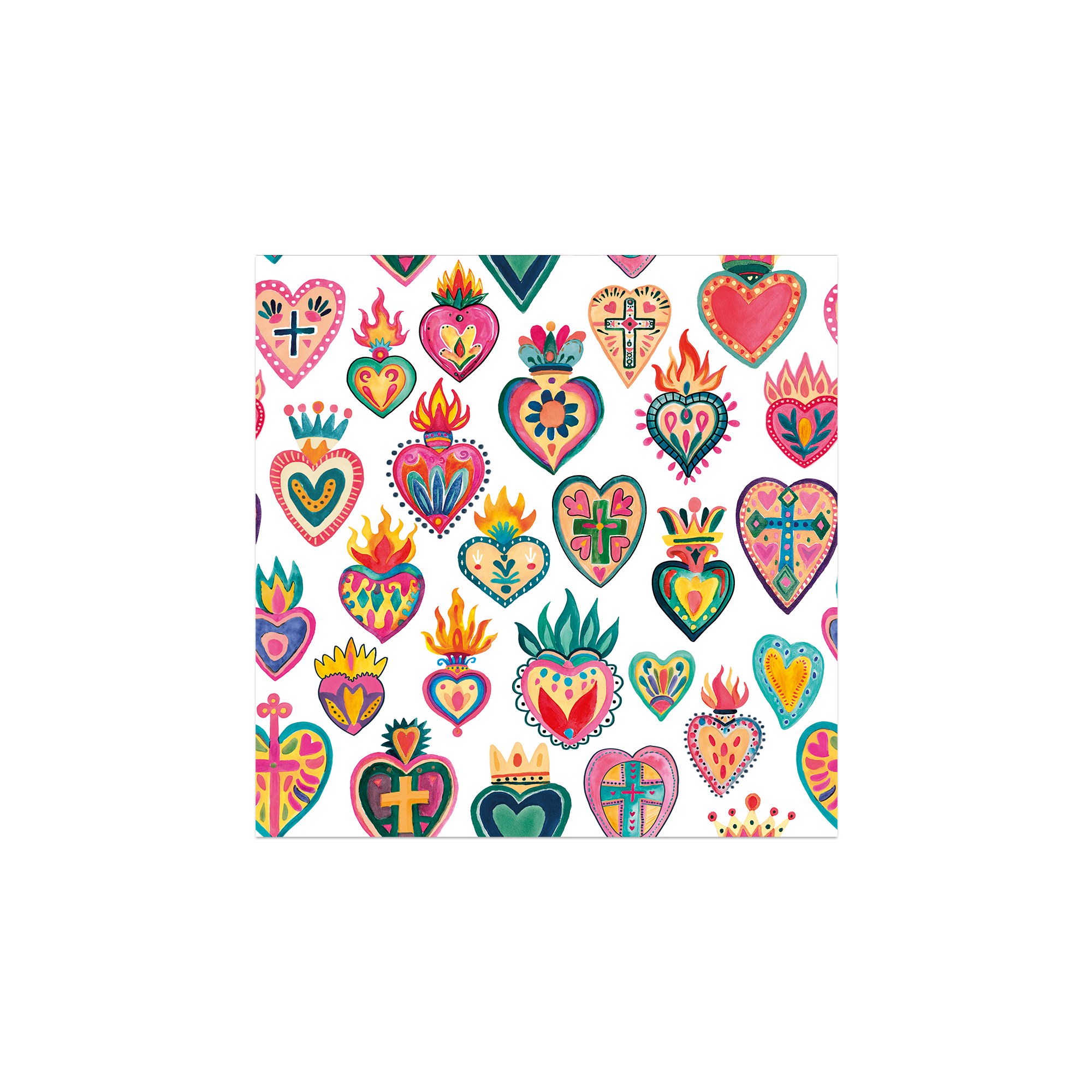 Lot de 6 dessous de verre vinyle Sumpango