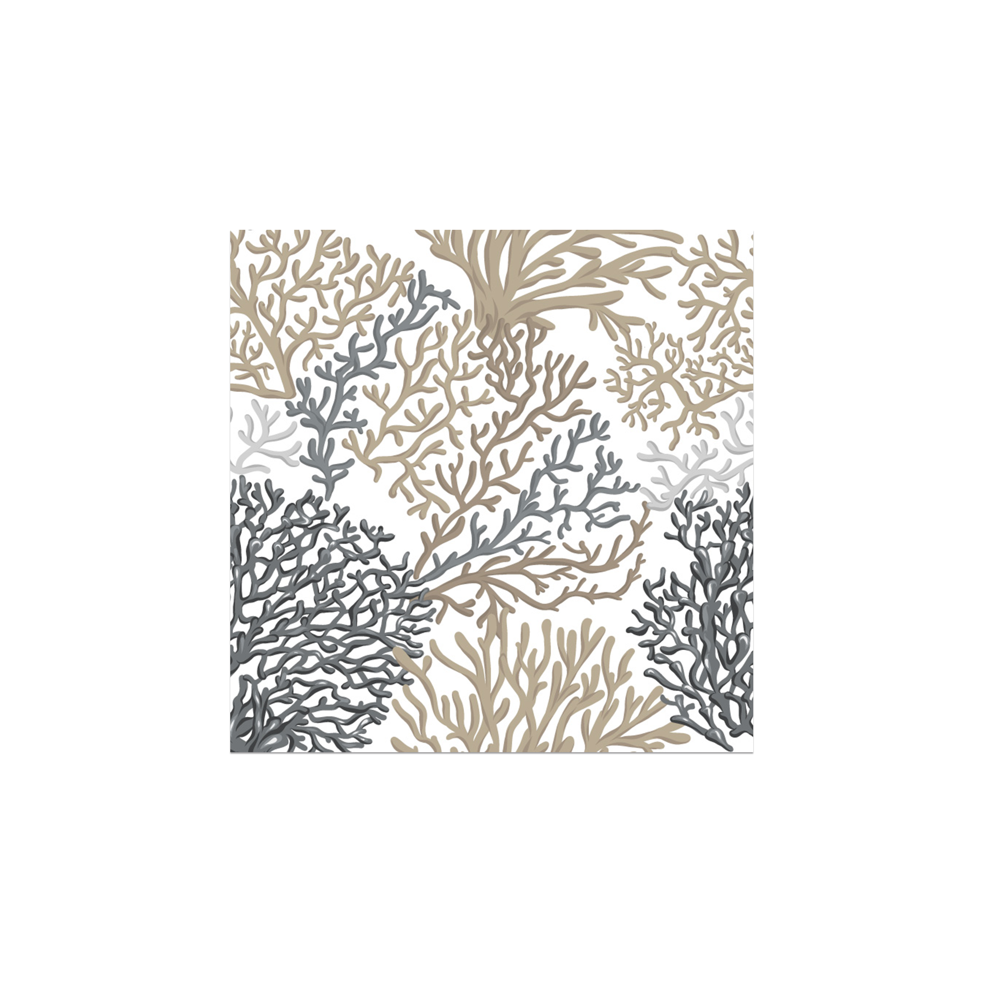 Lot de 6 dessous de verre vinyle Montastrea