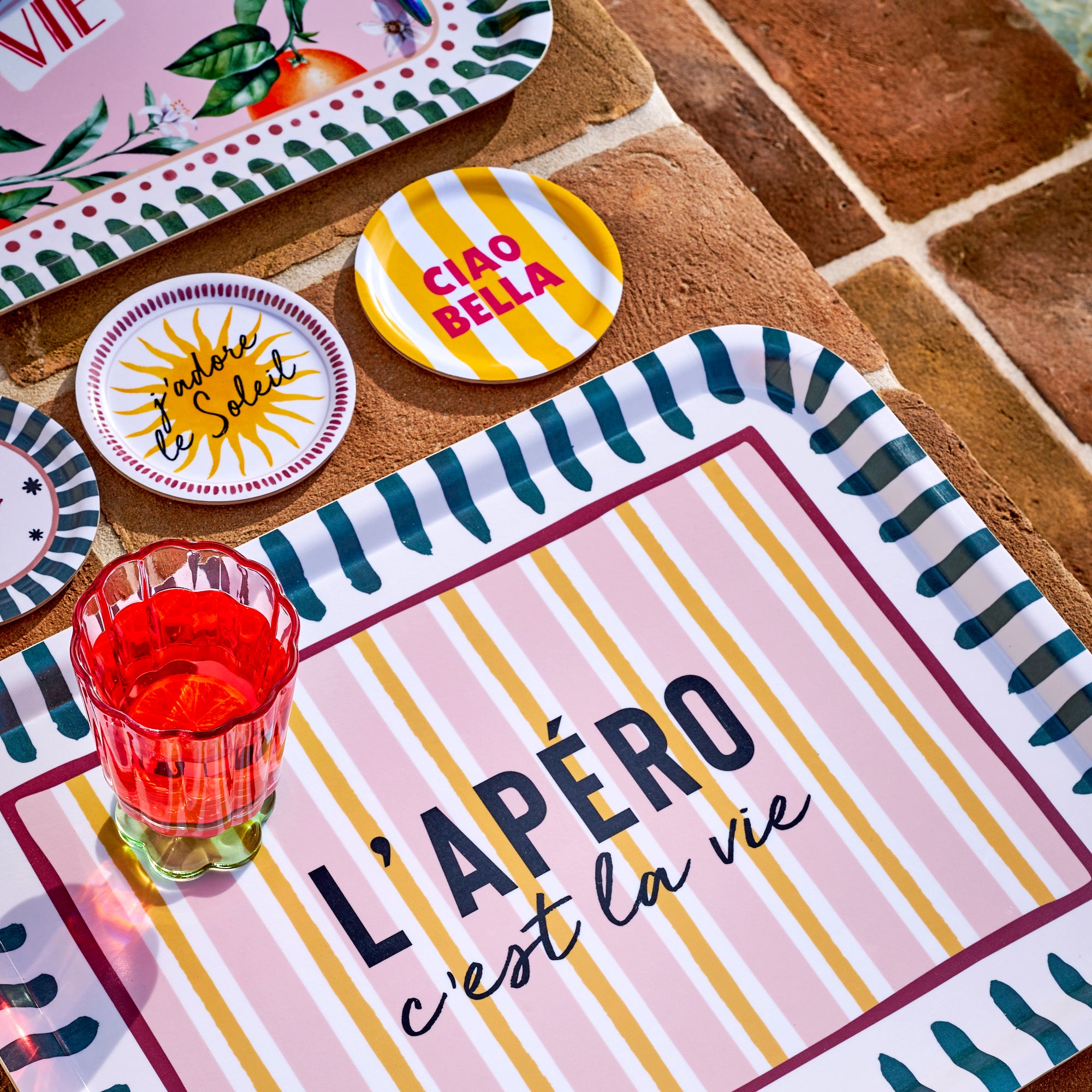 Plateau En Bois Apéro c'est la Vie