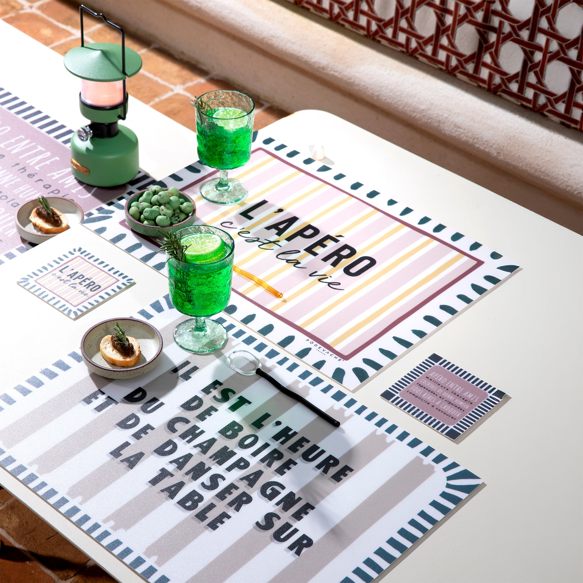 Set De Table Vinyle Apéro C'est La Vie