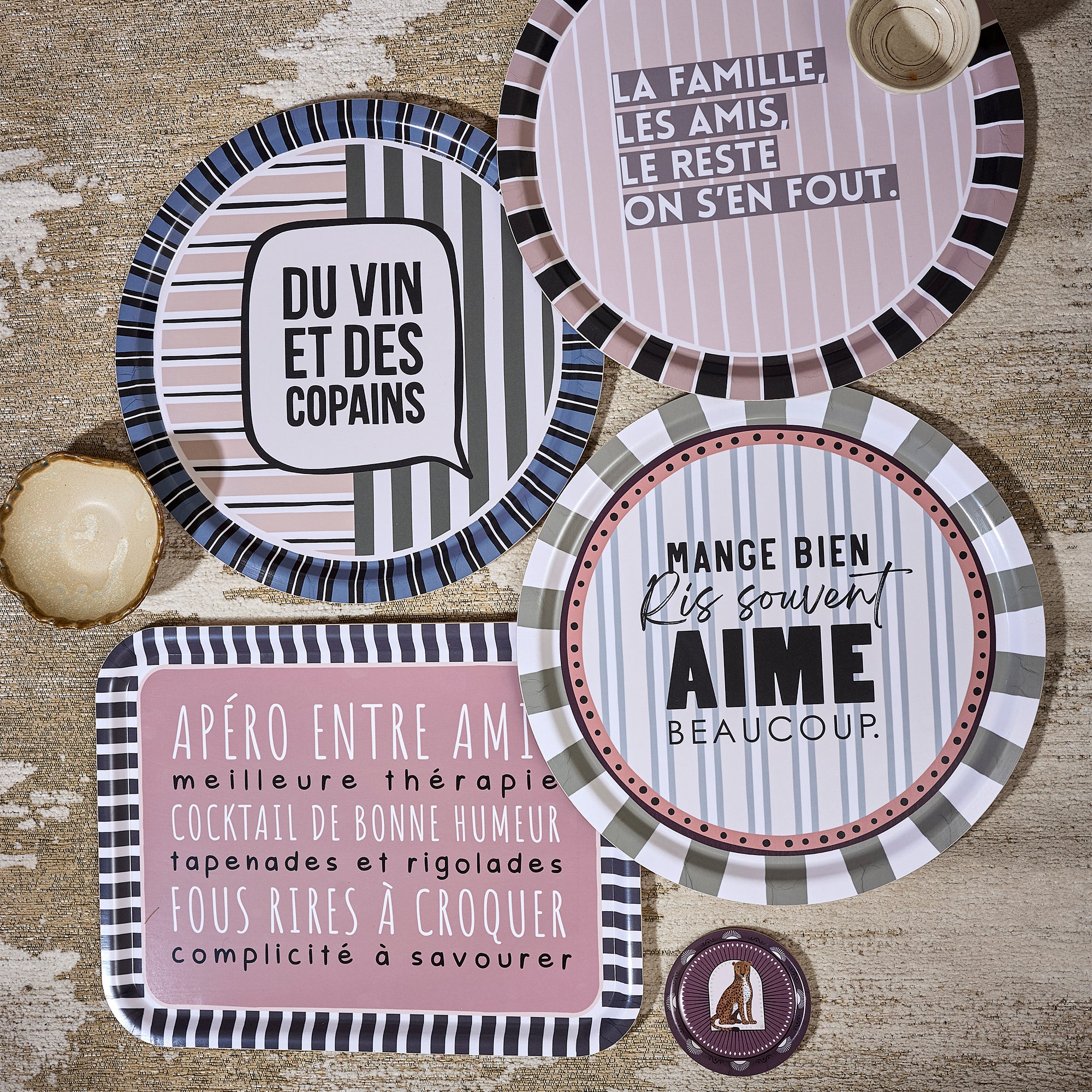 Plateau en bois rond Mange Ris Aime