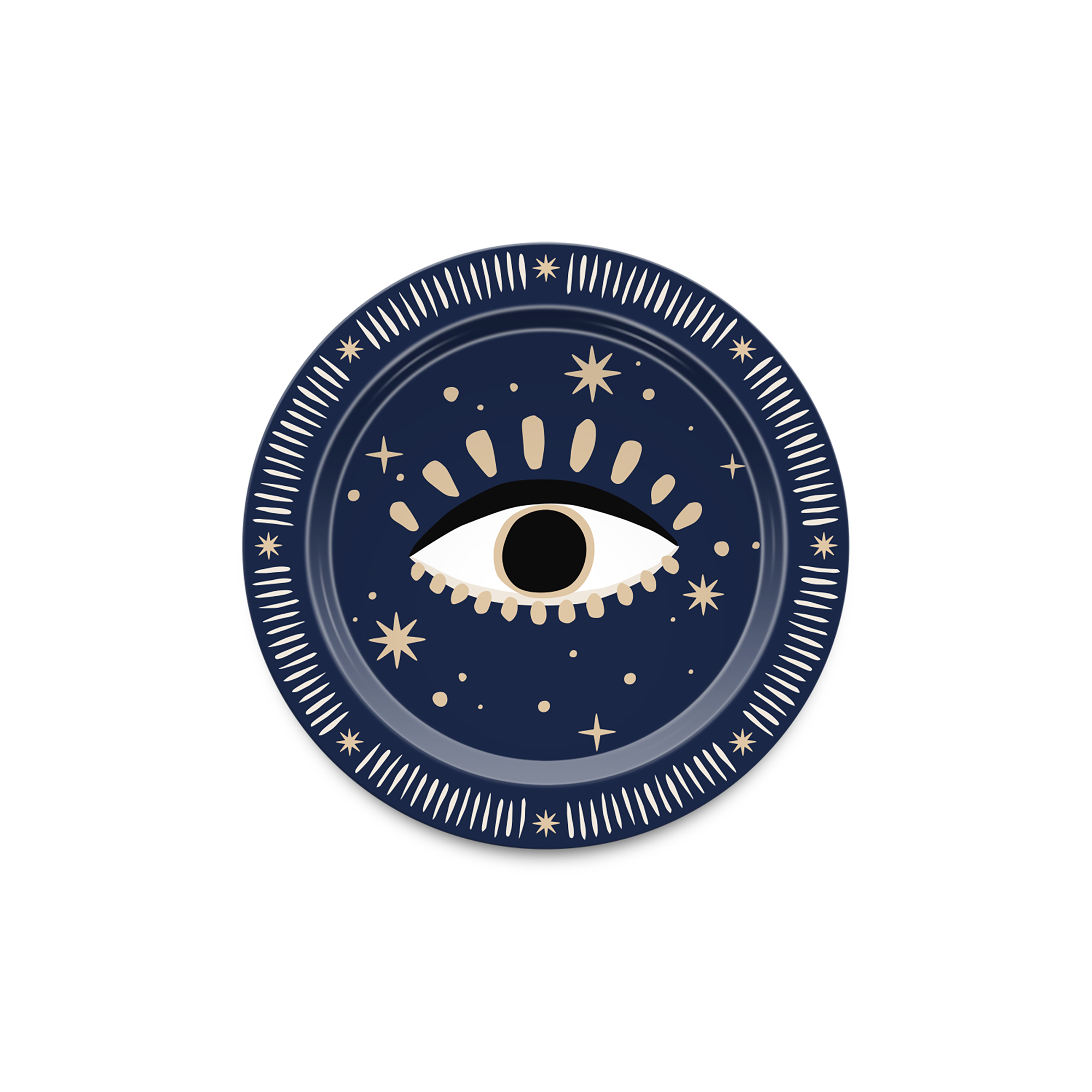 Vide poche en bois rond Blue Eye