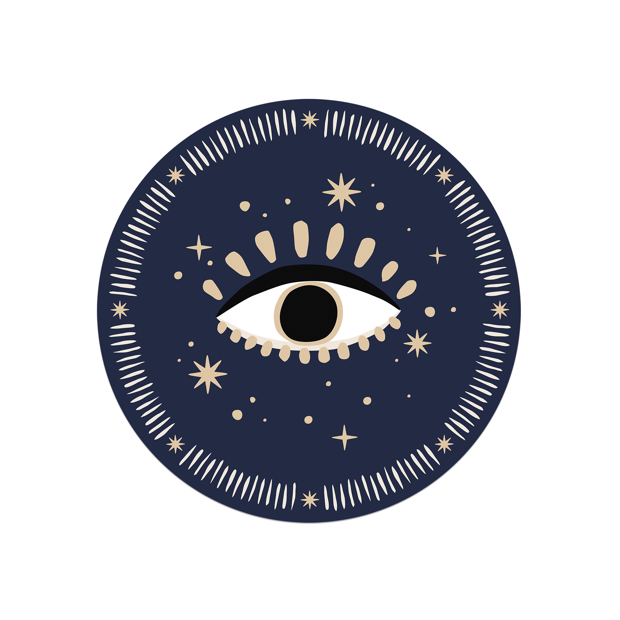 Lot De 6 Dessous De Verre Vinyle Blue Eye