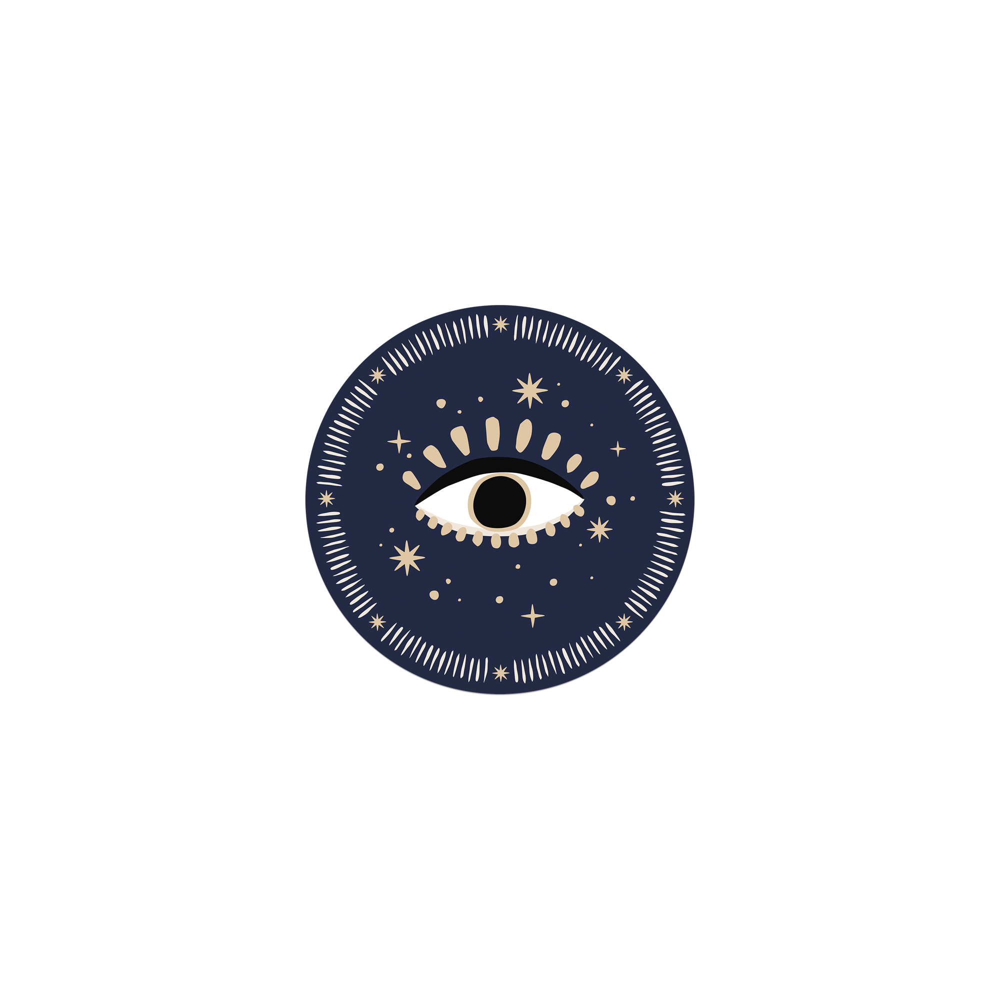 Lot De 6 Dessous De Verre Vinyle Blue Eye