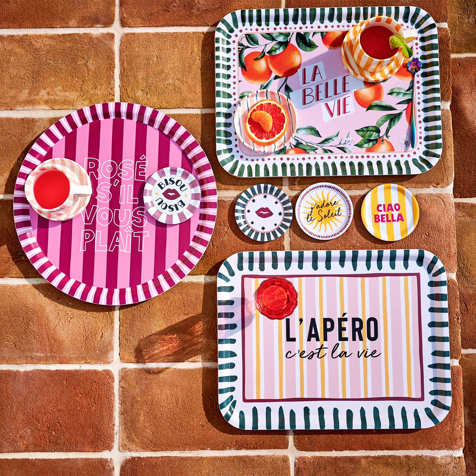 Vide poche en bois rond J'adore le Soleil