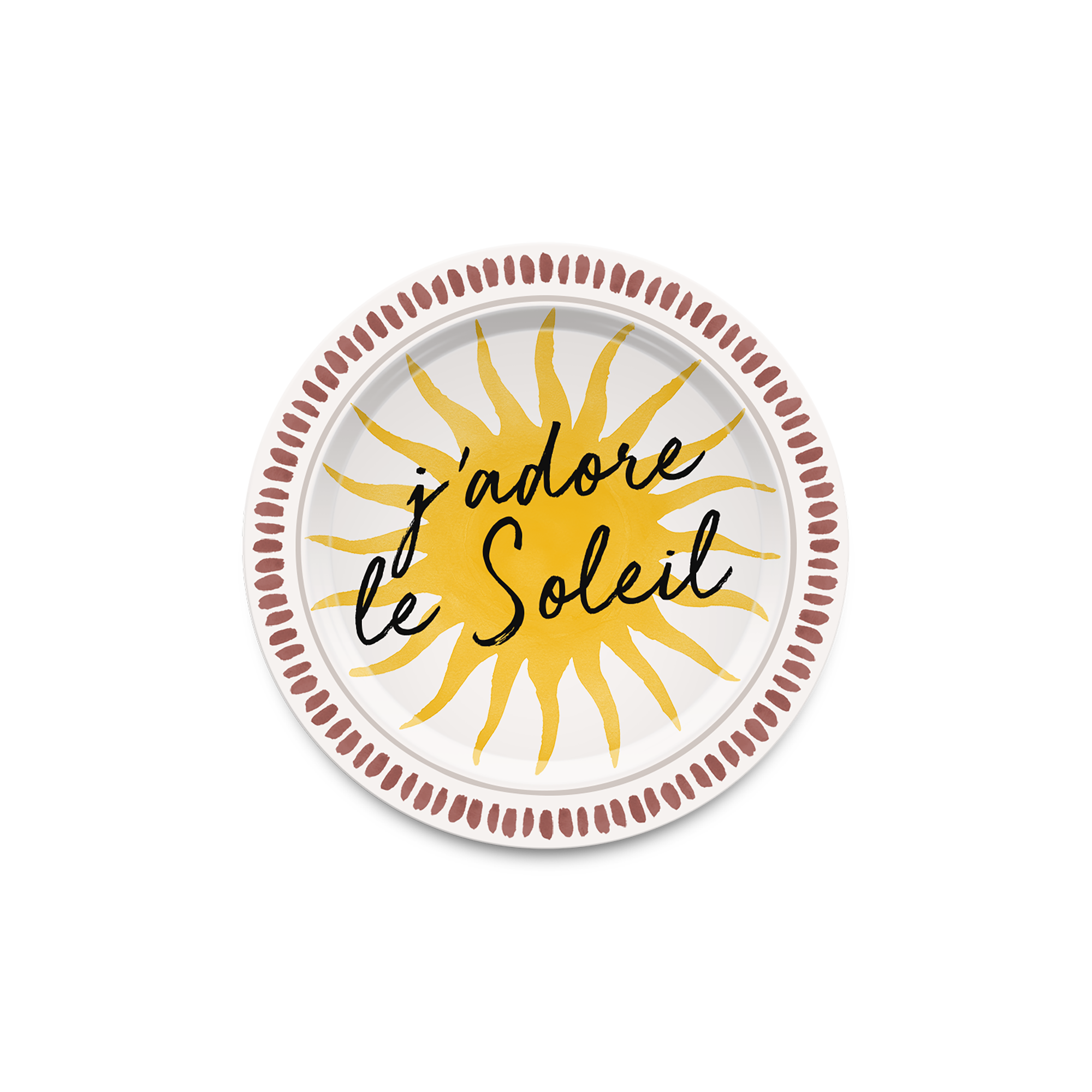 Vide poche en bois rond J'adore le Soleil