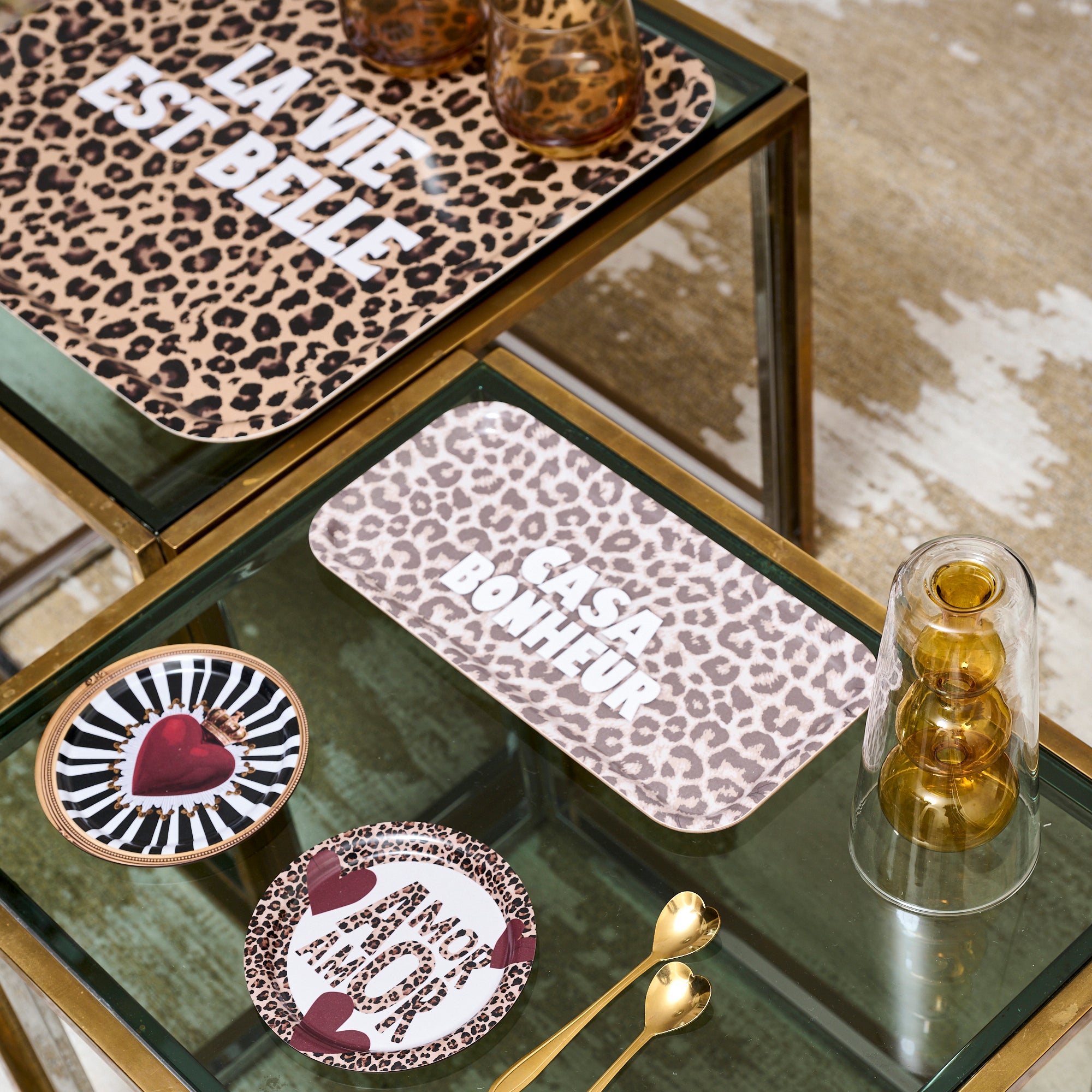 Vide poche en bois rond Red Heart