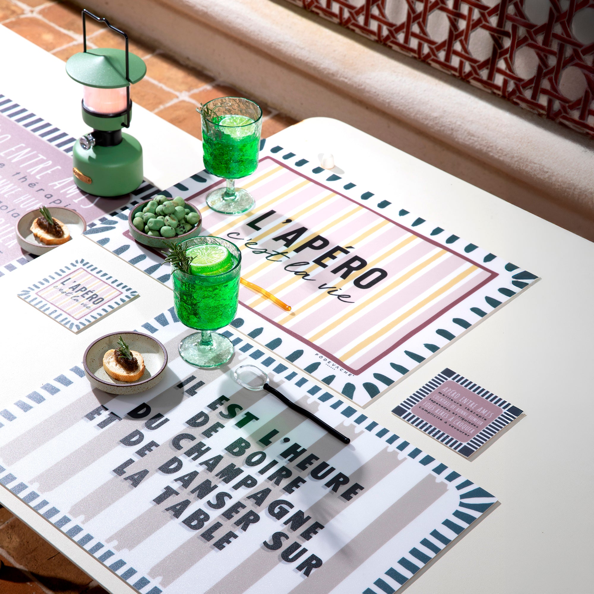 Set De Table Vinyle Champagne