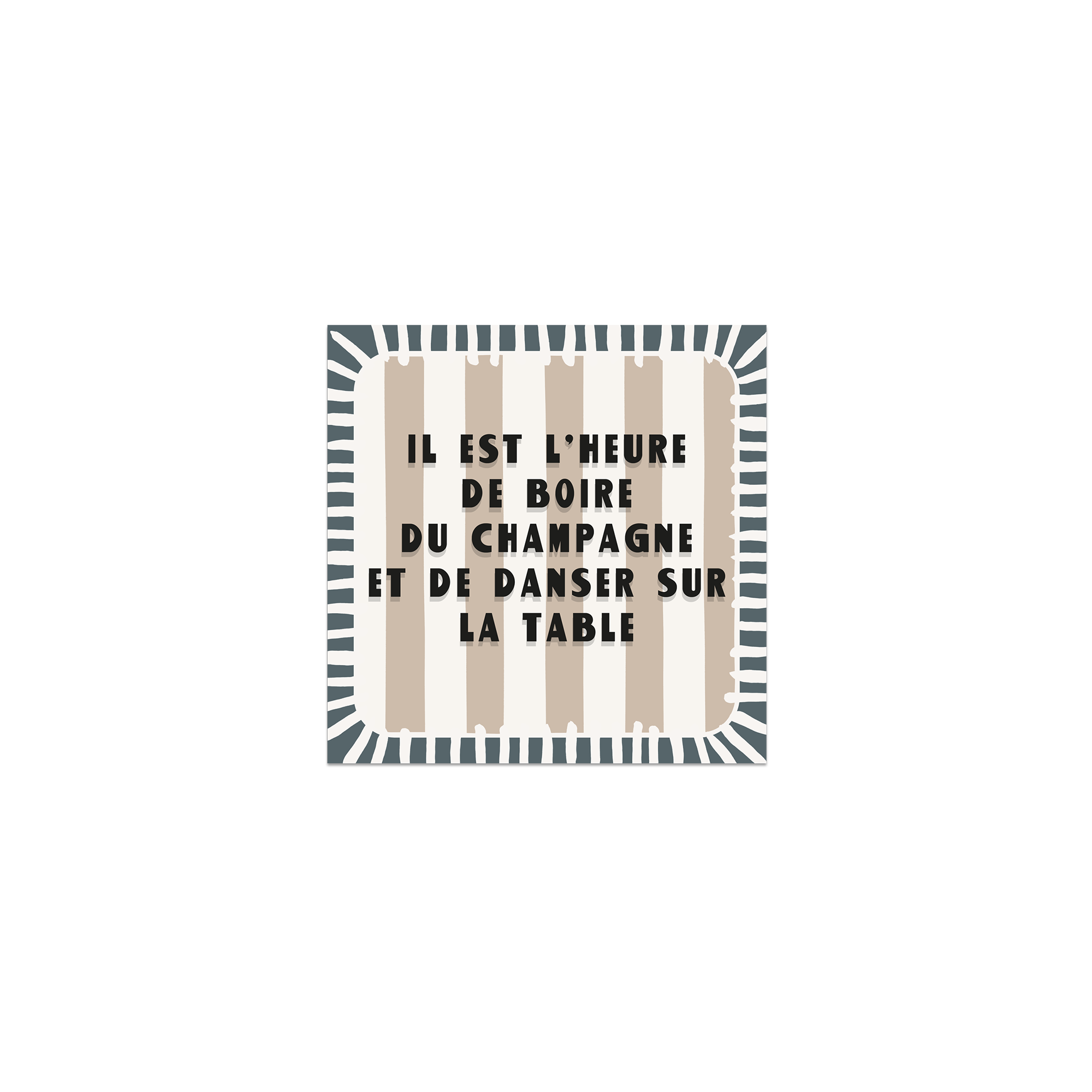 Lot de 6 dessous de verre vinyle Champagne