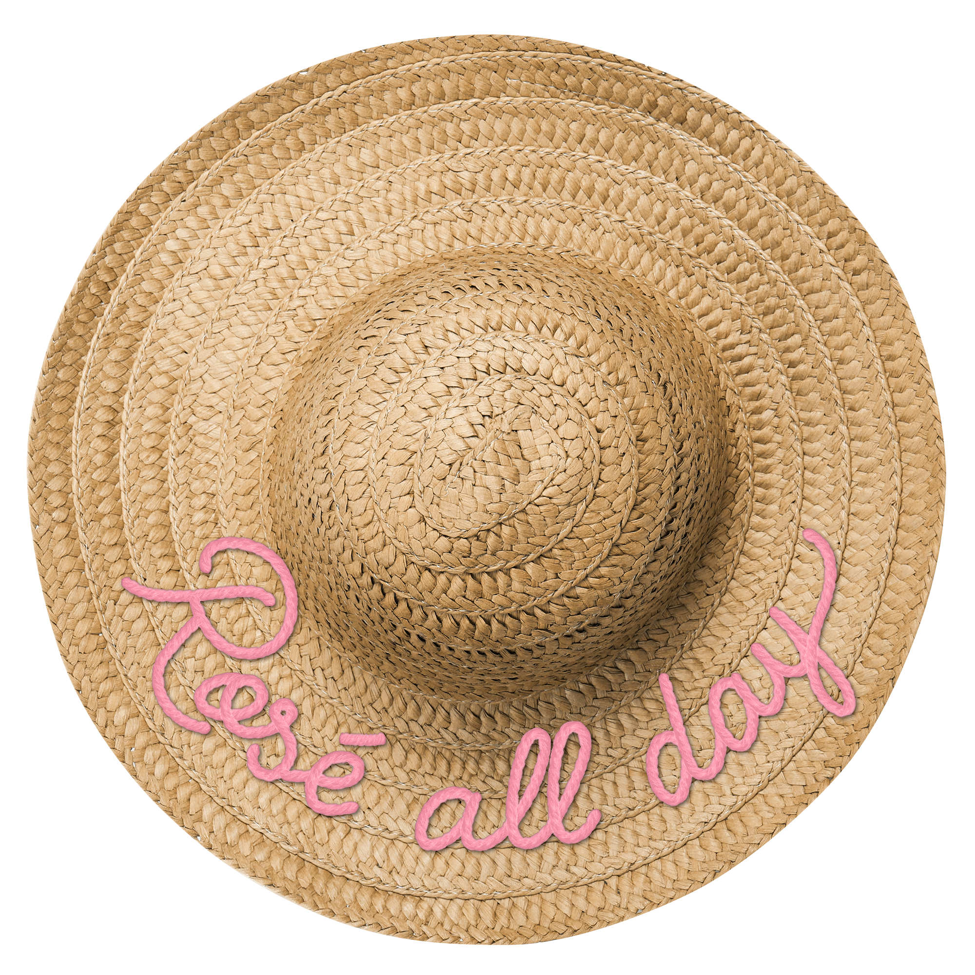 Chapeau de paille en PVC expansé Rosé All Day