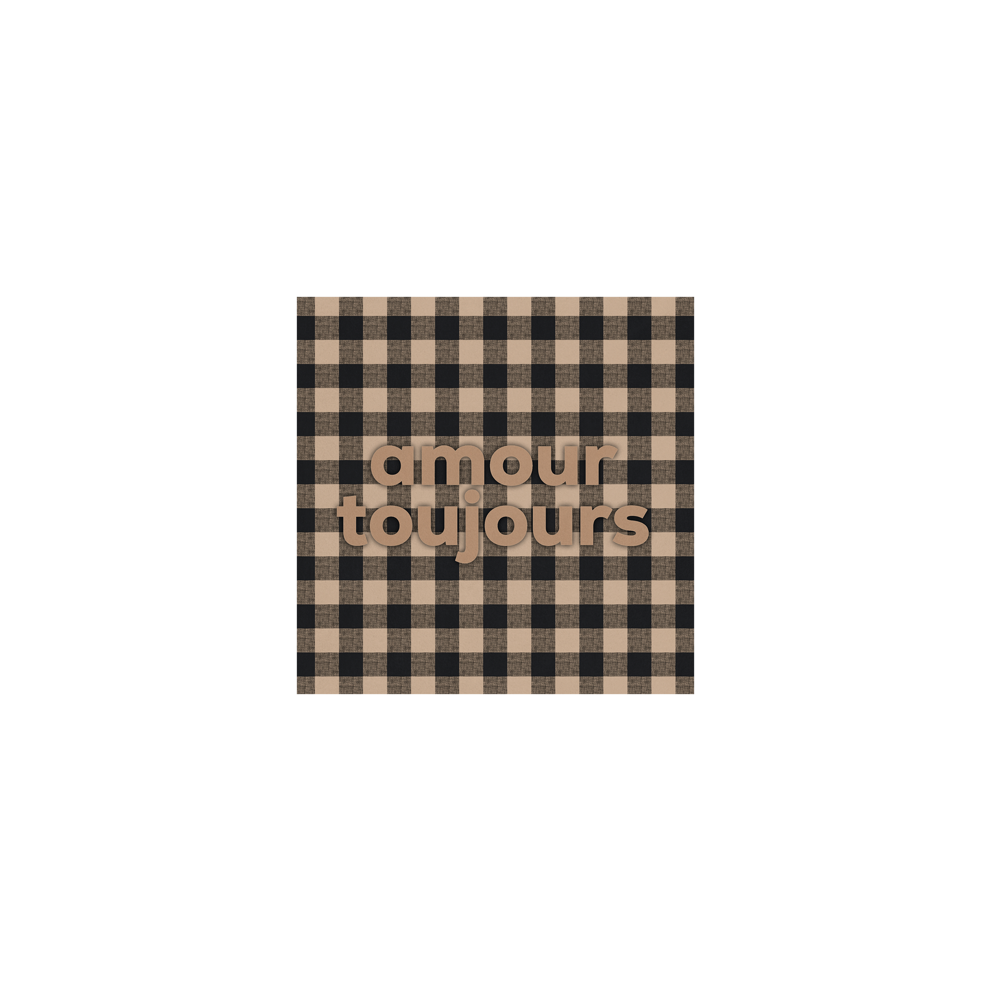 Lot de 6 dessous de verre vinyle Amour Toujours