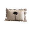 Coussin extérieur brodé Palmier