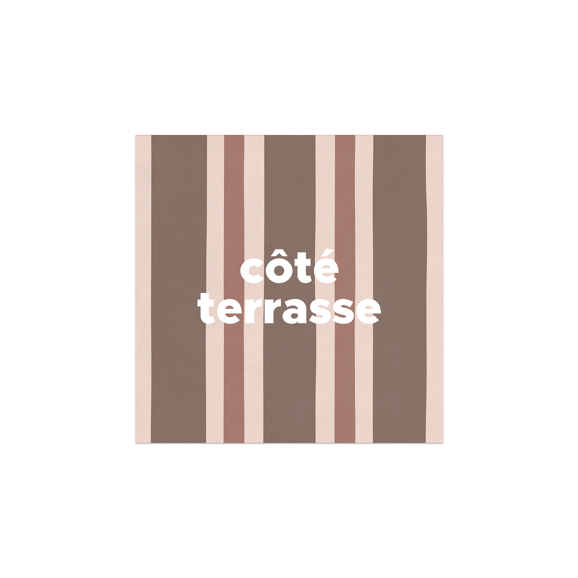 Lot de 6 dessous de verre vinyle Stripe Terrasse