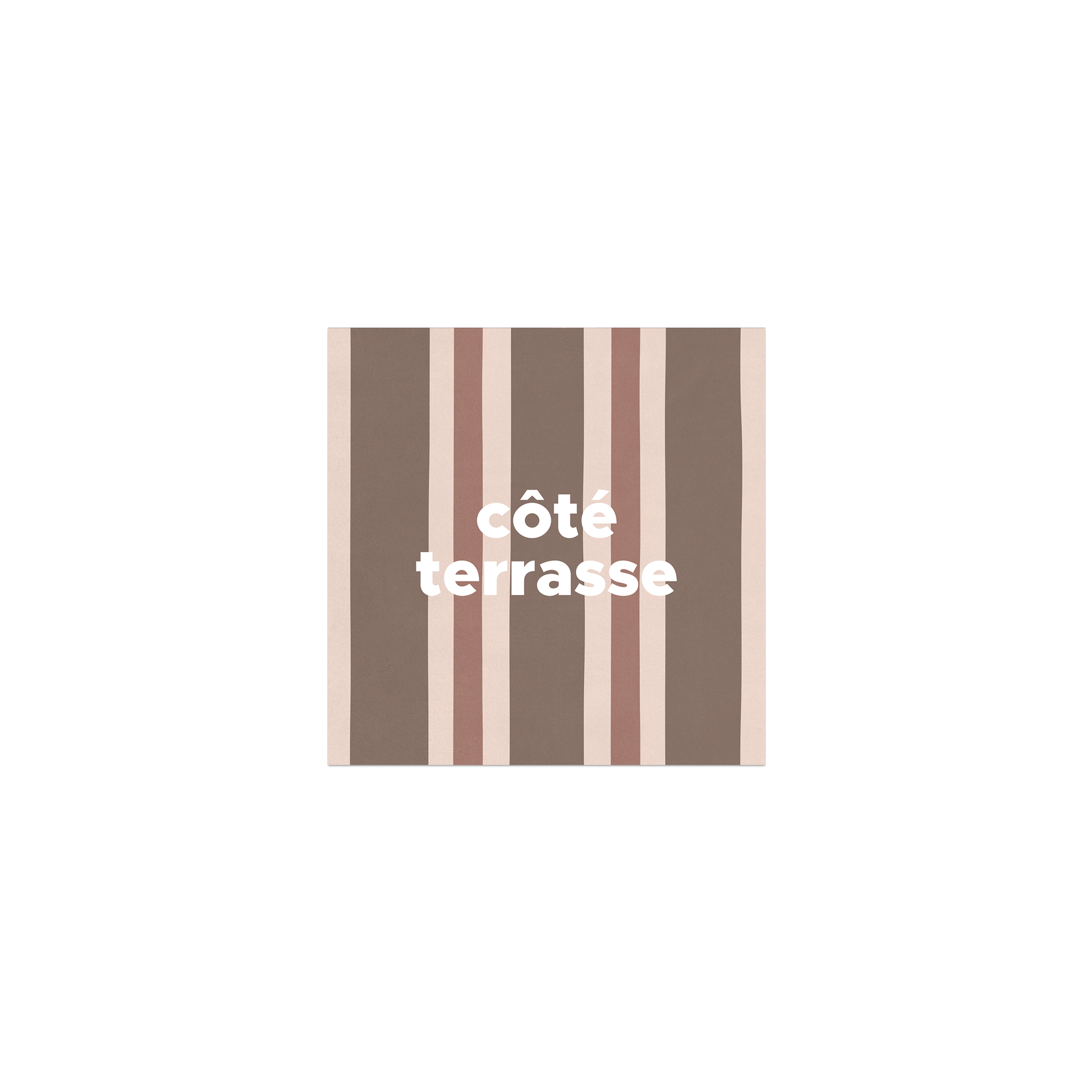 Lot de 6 dessous de verre vinyle Stripe Terrasse