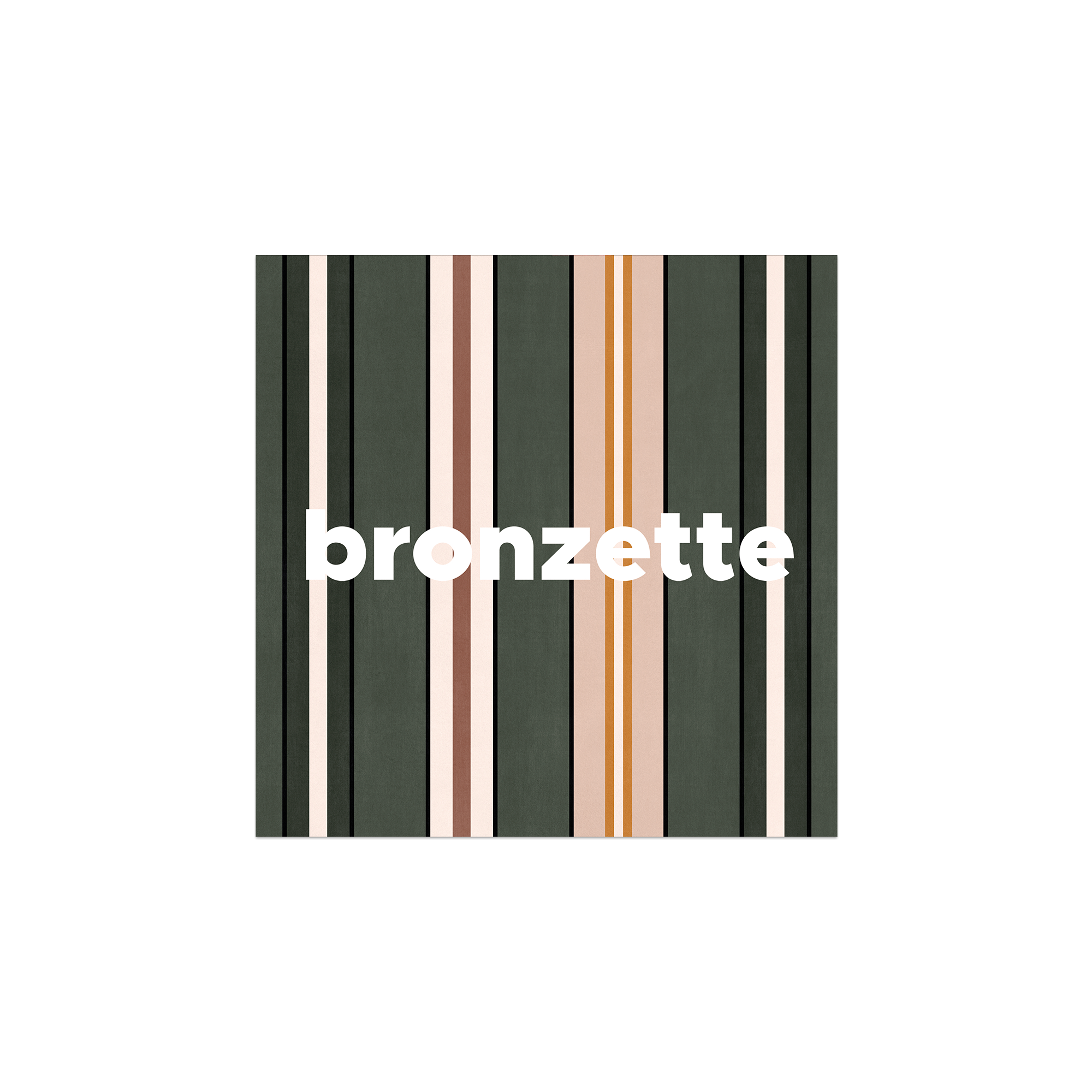 Lot de 6 dessous de verre vinyle Stripe Bronzette