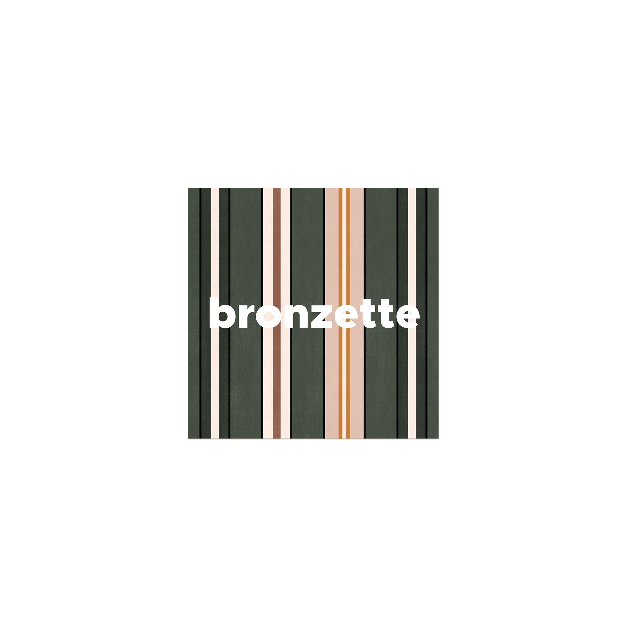 Lot de 6 dessous de verre vinyle Stripe Bronzette