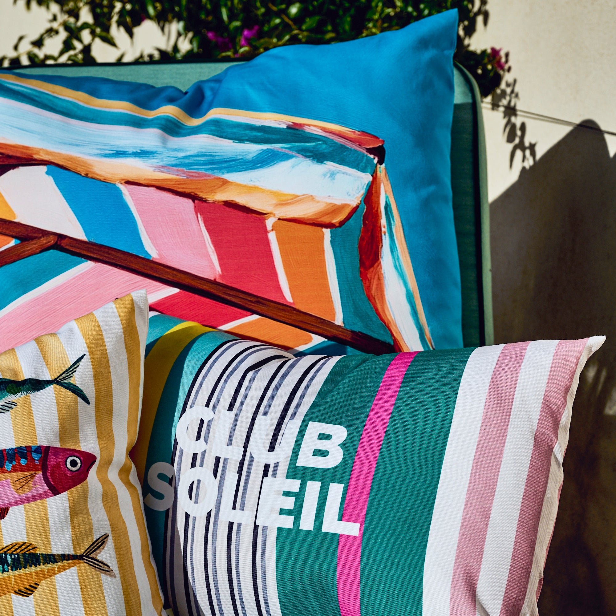Coussin extérieur Stripe Club Soleil